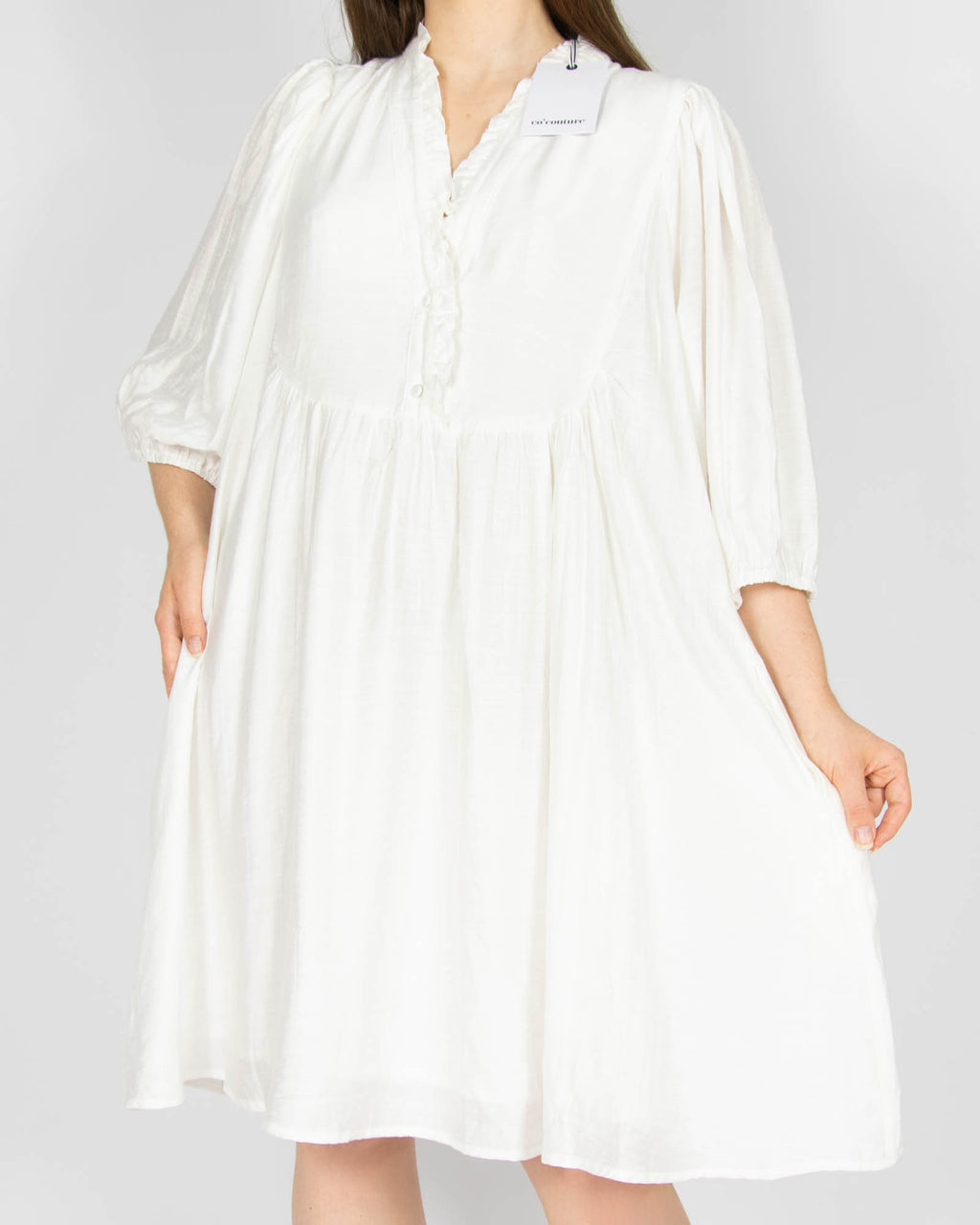 Nowa biała wiskozowa sukienka CO'COUTURE - L