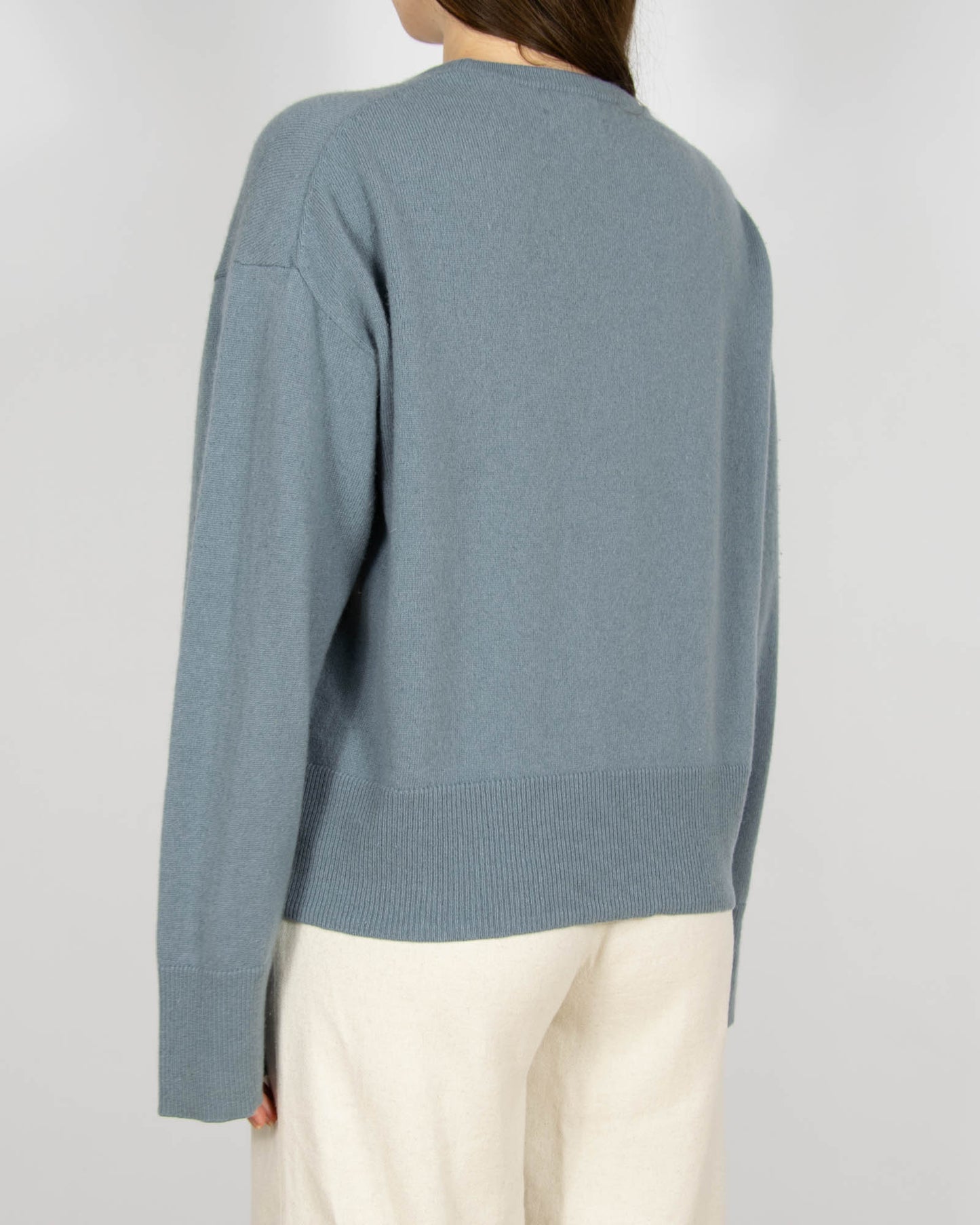Niebieskoszary kaszmirowy sweter H&M Premium - S