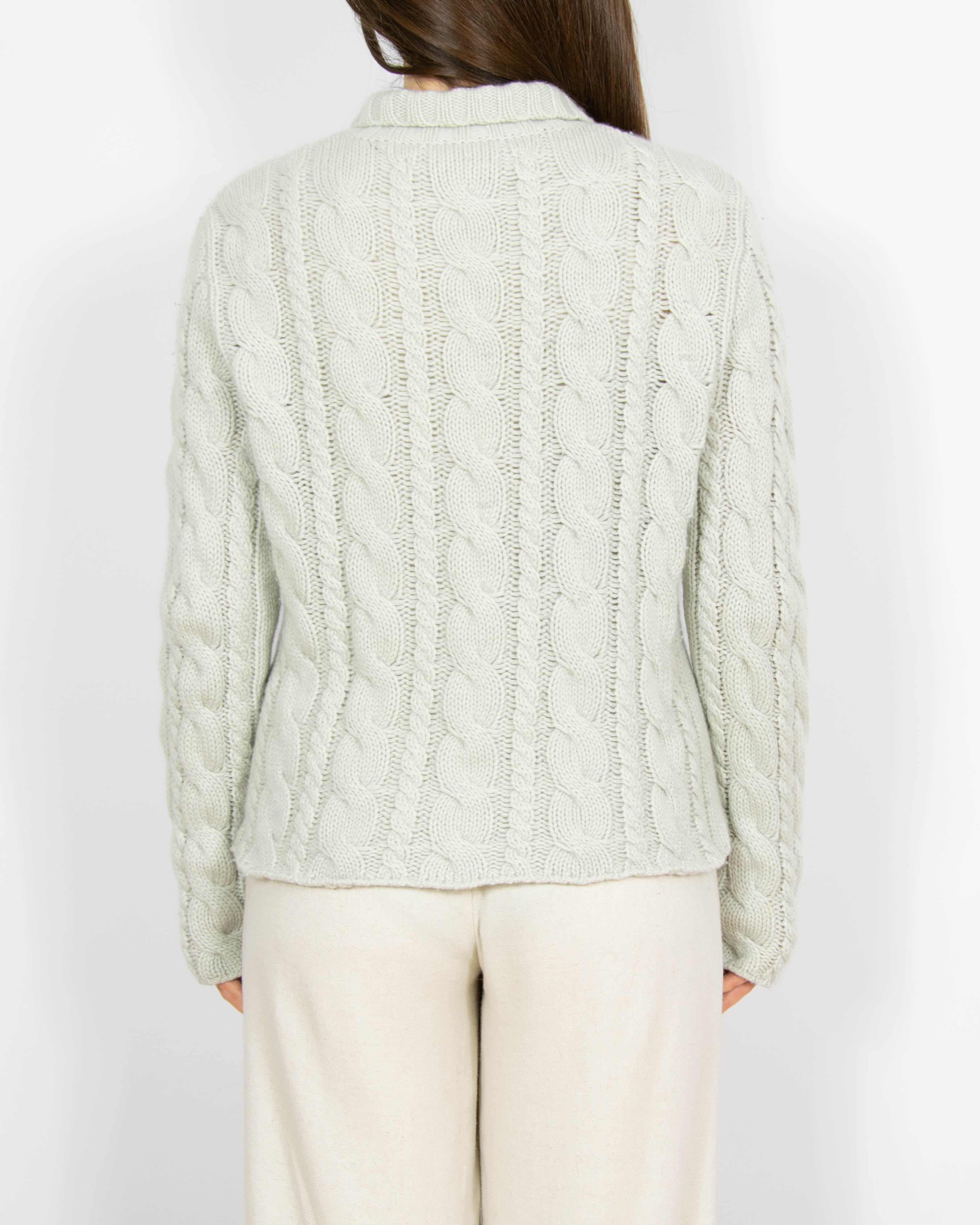 Szary gruby kaszmirowy karigan Gerts Oslo Cashmere - S