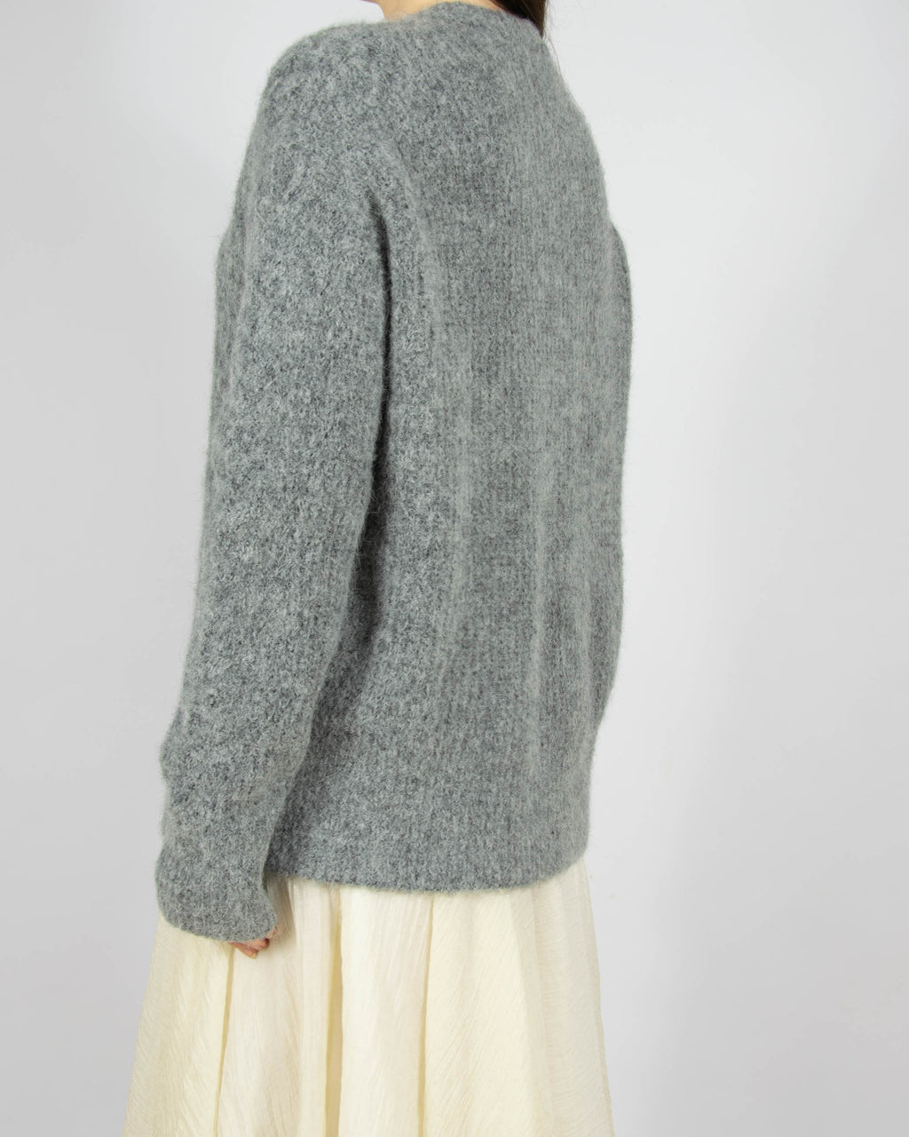 Szary (superfine alpaka) sweter PROJECT AJ117 - M
