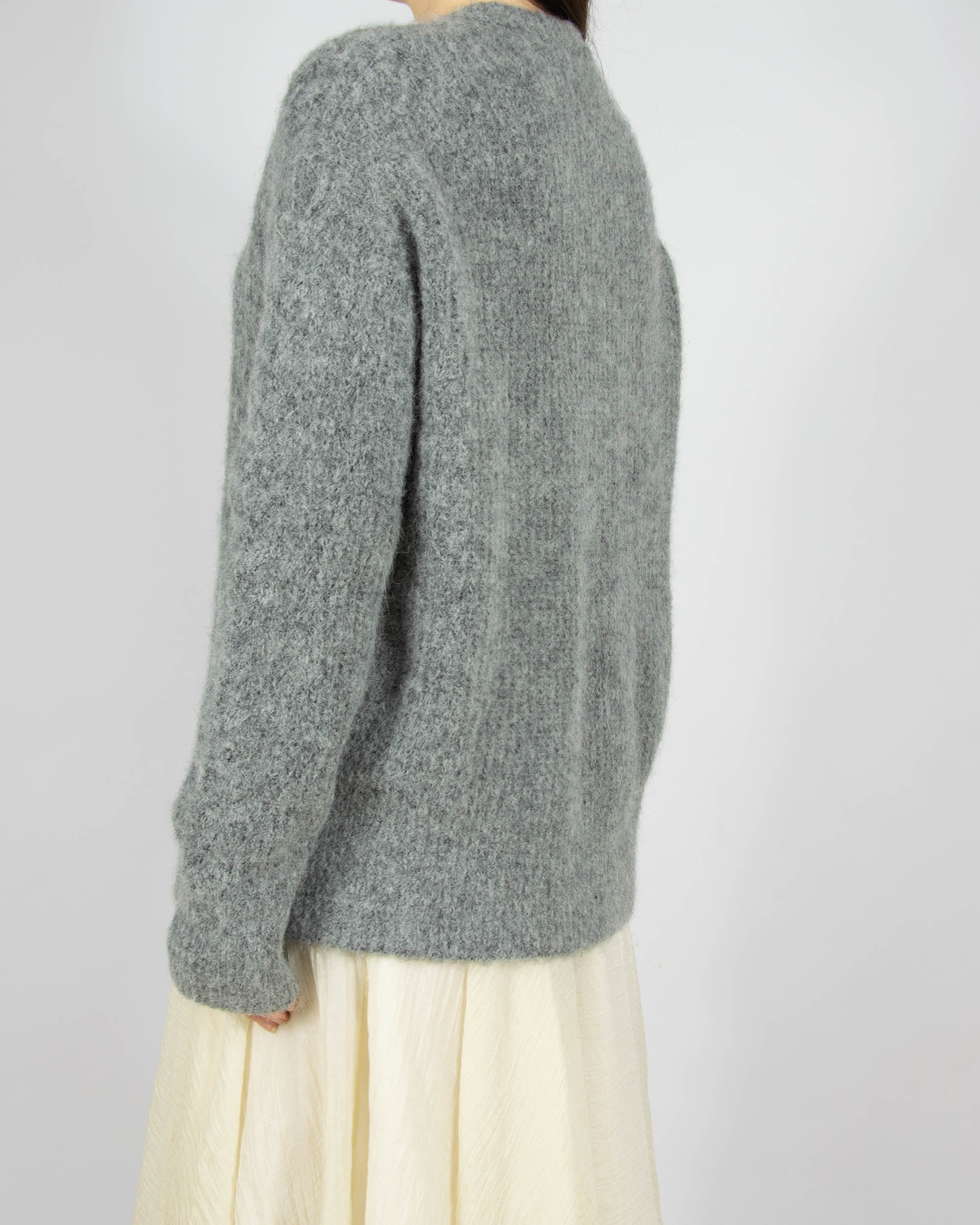 Szary (superfine alpaka) sweter PROJECT AJ117 - M