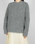 Szary (superfine alpaka) sweter PROJECT AJ117 - M
