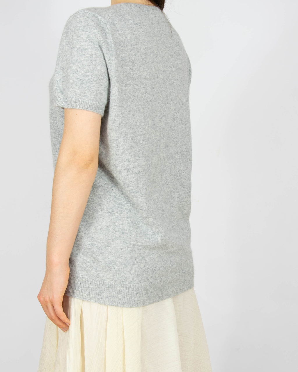 Jasnoszara (wełna + angora) sweter United Colors of Benetton - M/L