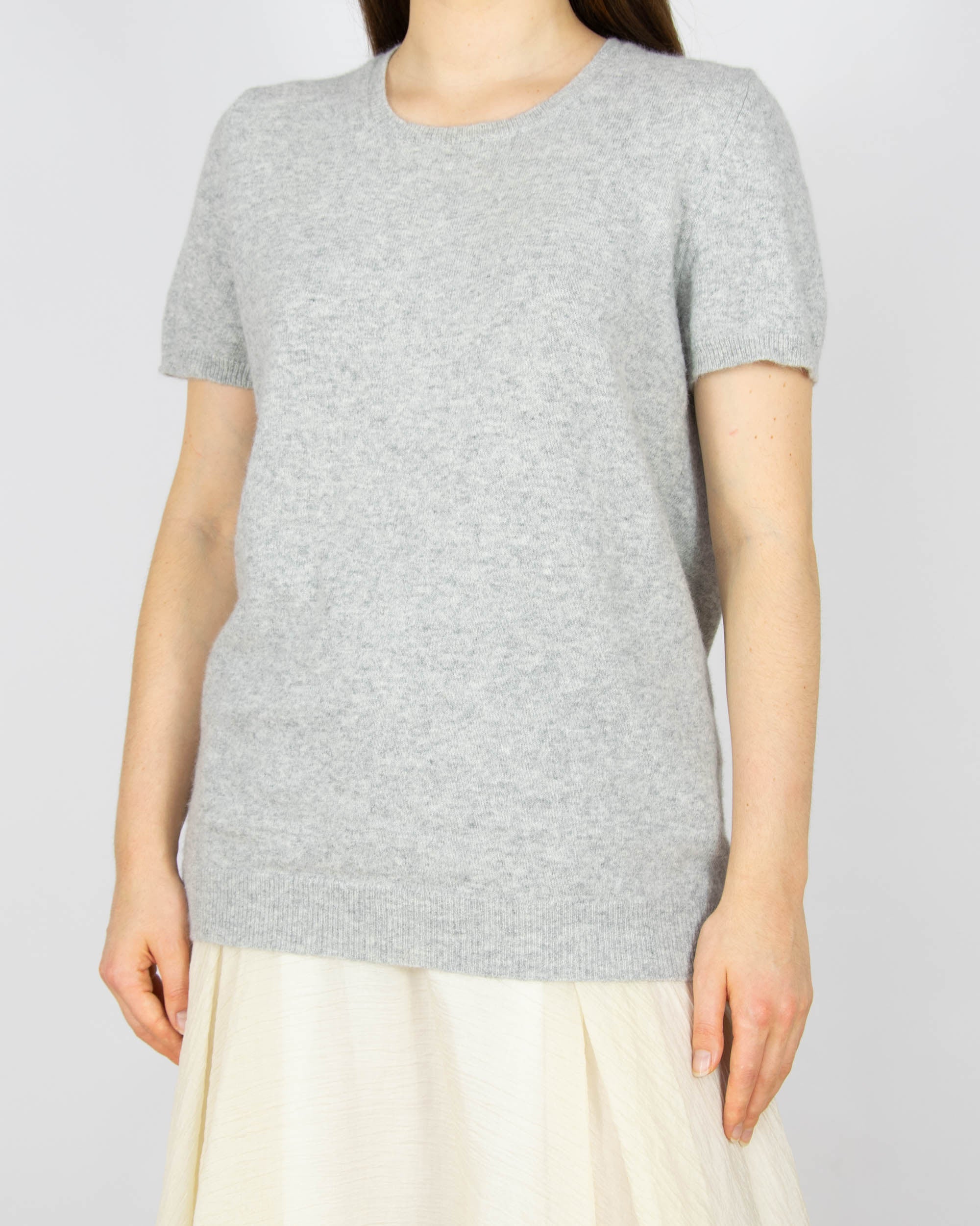 Jasnoszara (wełna + angora) sweter United Colors of Benetton - M/L