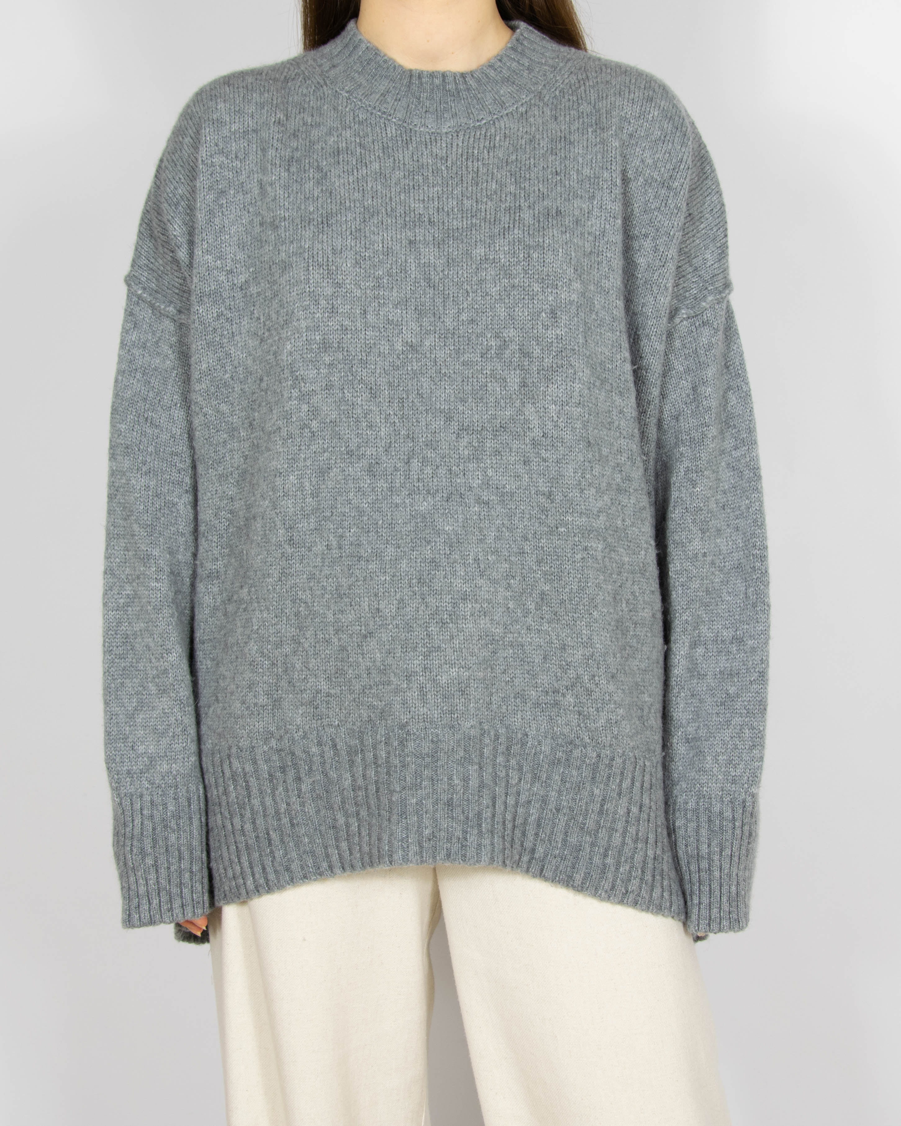 Szary wełniany (merino) sweter Day Birger et Mikkelsen - L