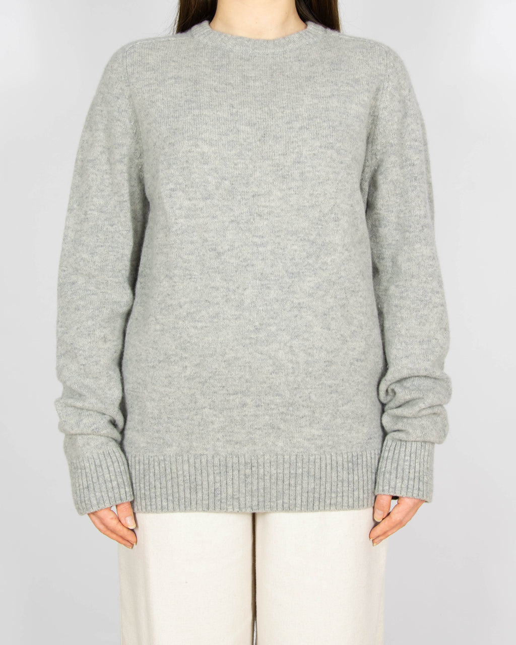Szary wełniany (wełna jagnięca) sweter H&M - M