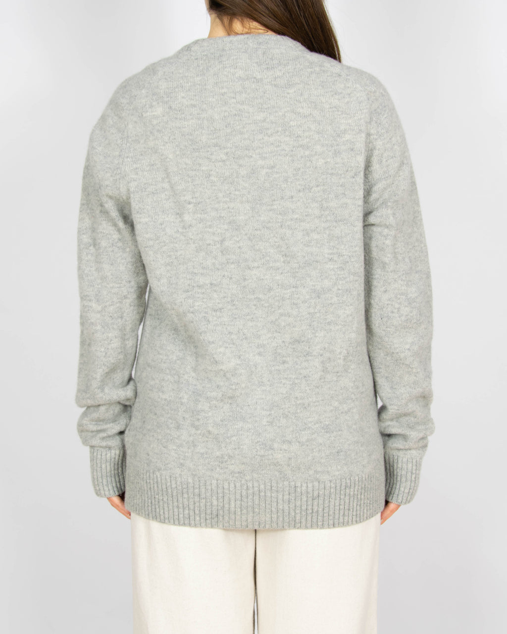 Szary wełniany (wełna jagnięca) sweter H&M - M
