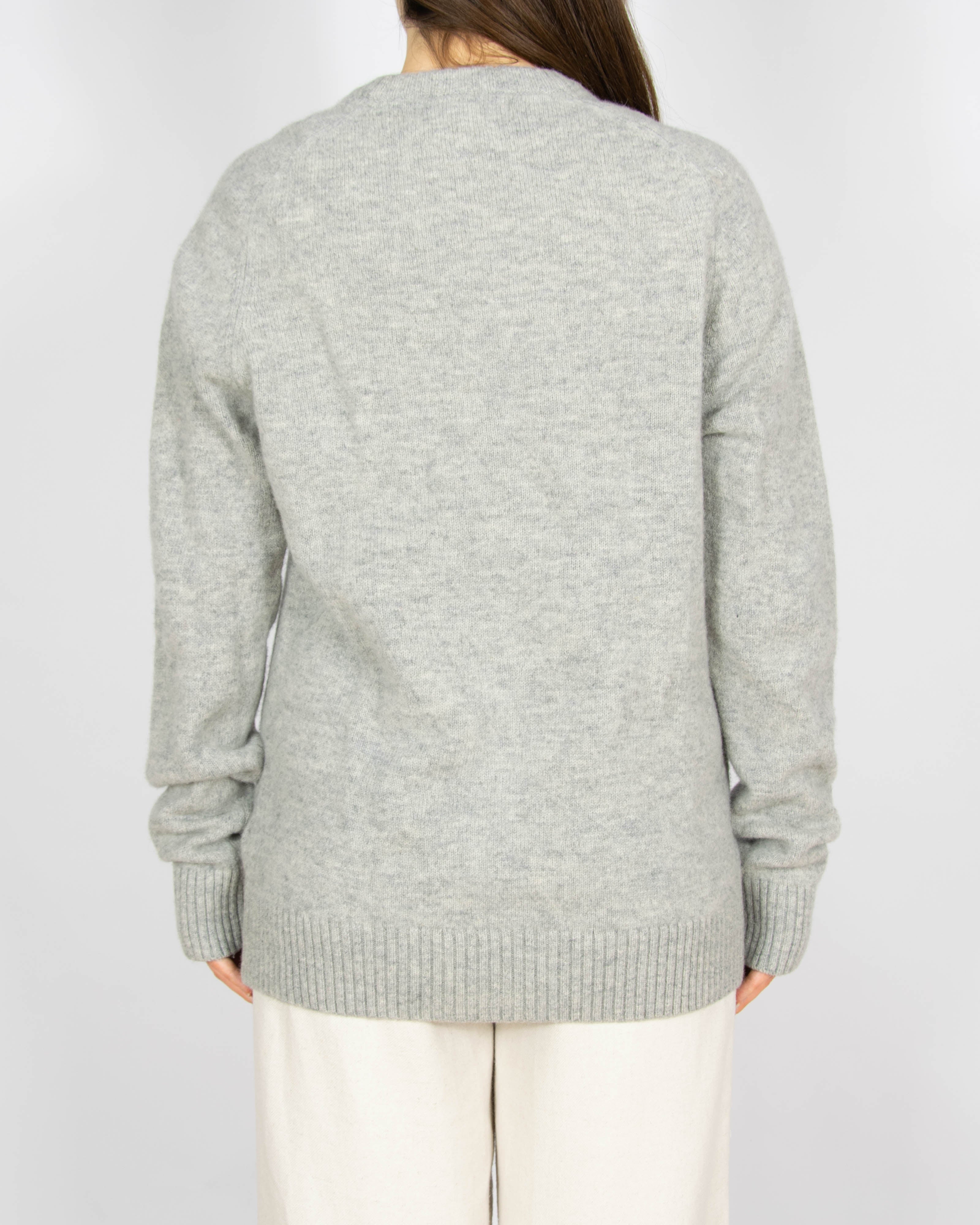 Szary wełniany (wełna jagnięca) sweter H&M - M