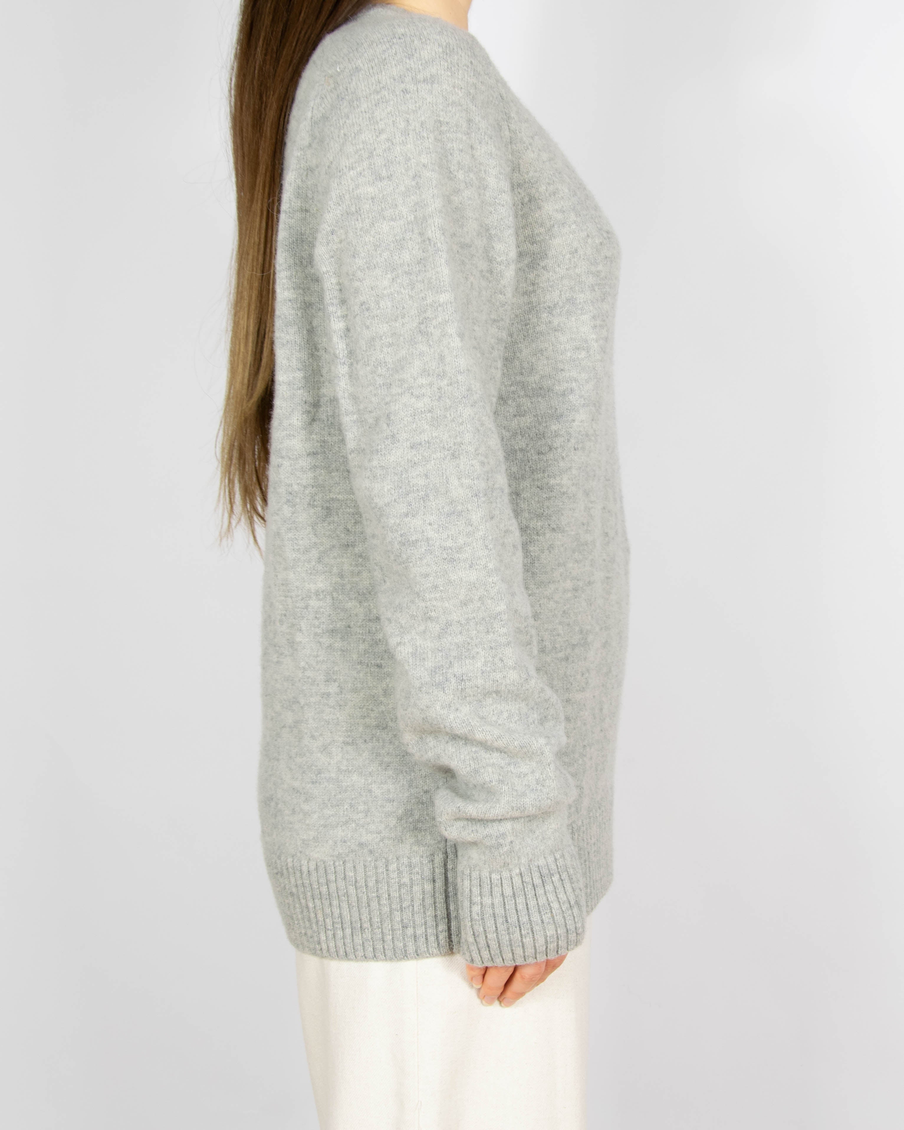 Szary wełniany (wełna jagnięca) sweter H&M - M