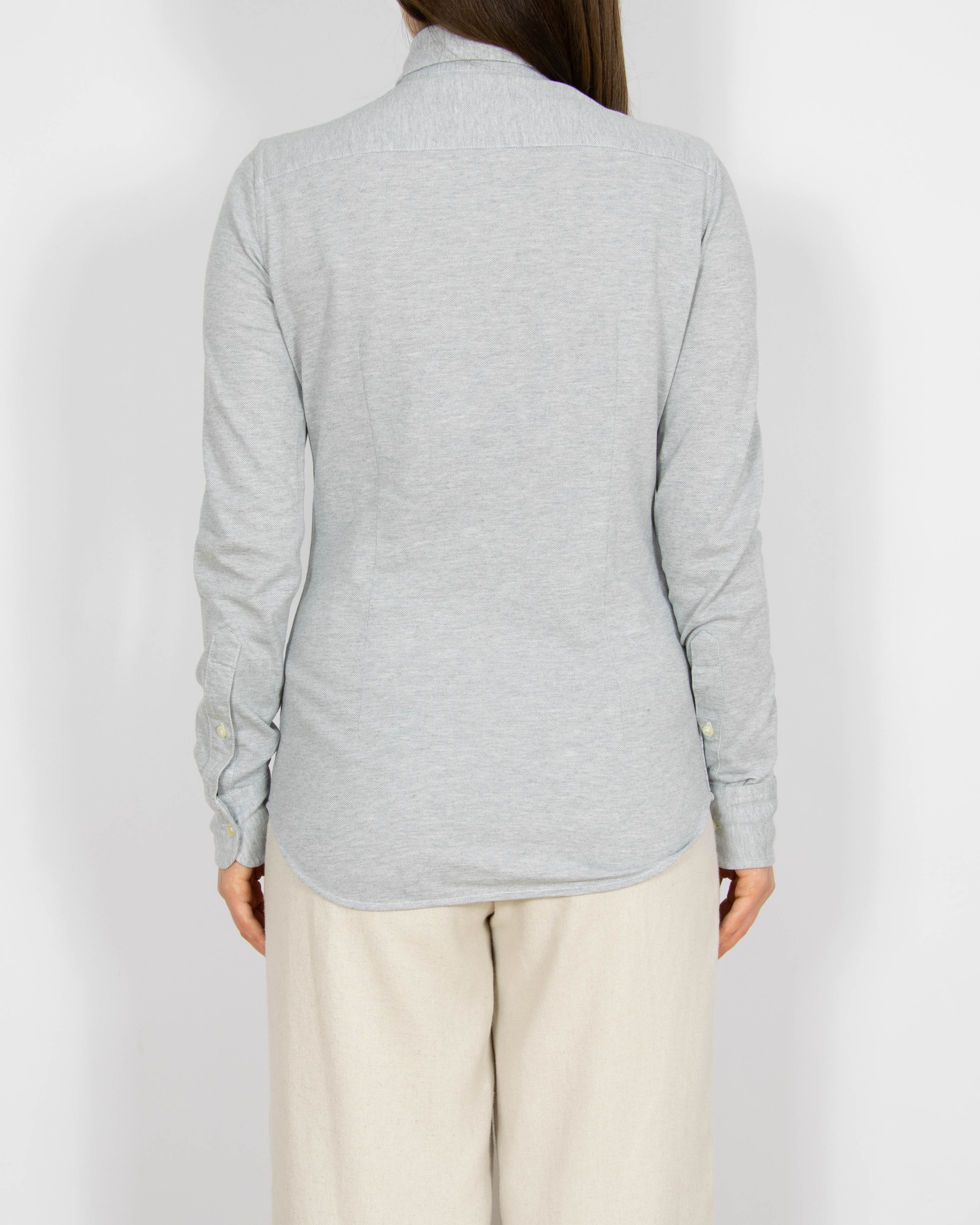 Szara bawełniana Oxford Knit koszula Ralph Lauren - S
