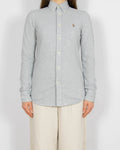 Szara bawełniana Oxford Knit koszula Ralph Lauren - S