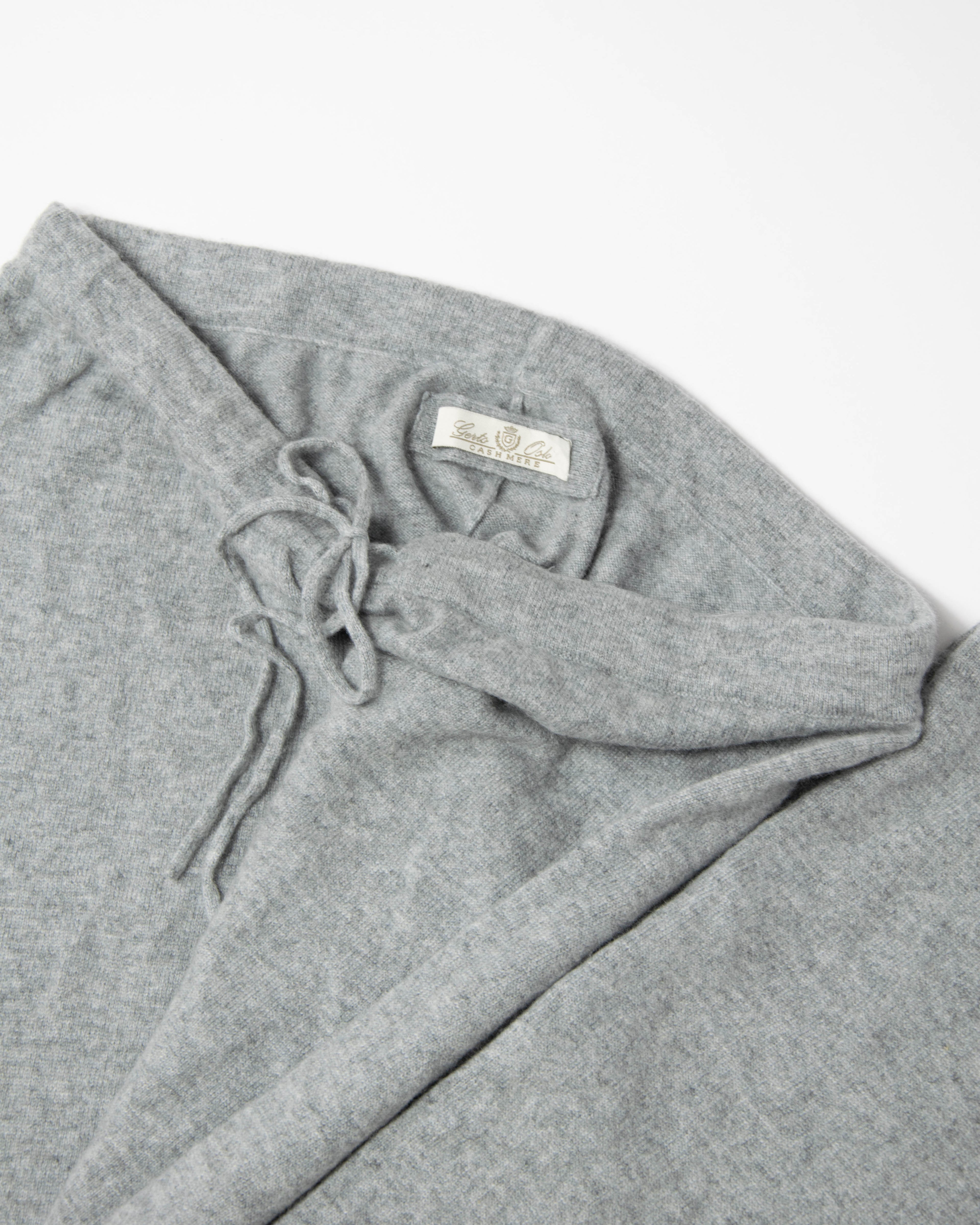 Szare kaszmirowe spodnie z szeroką nogawką Gerts Oslo Cashmere - M/L