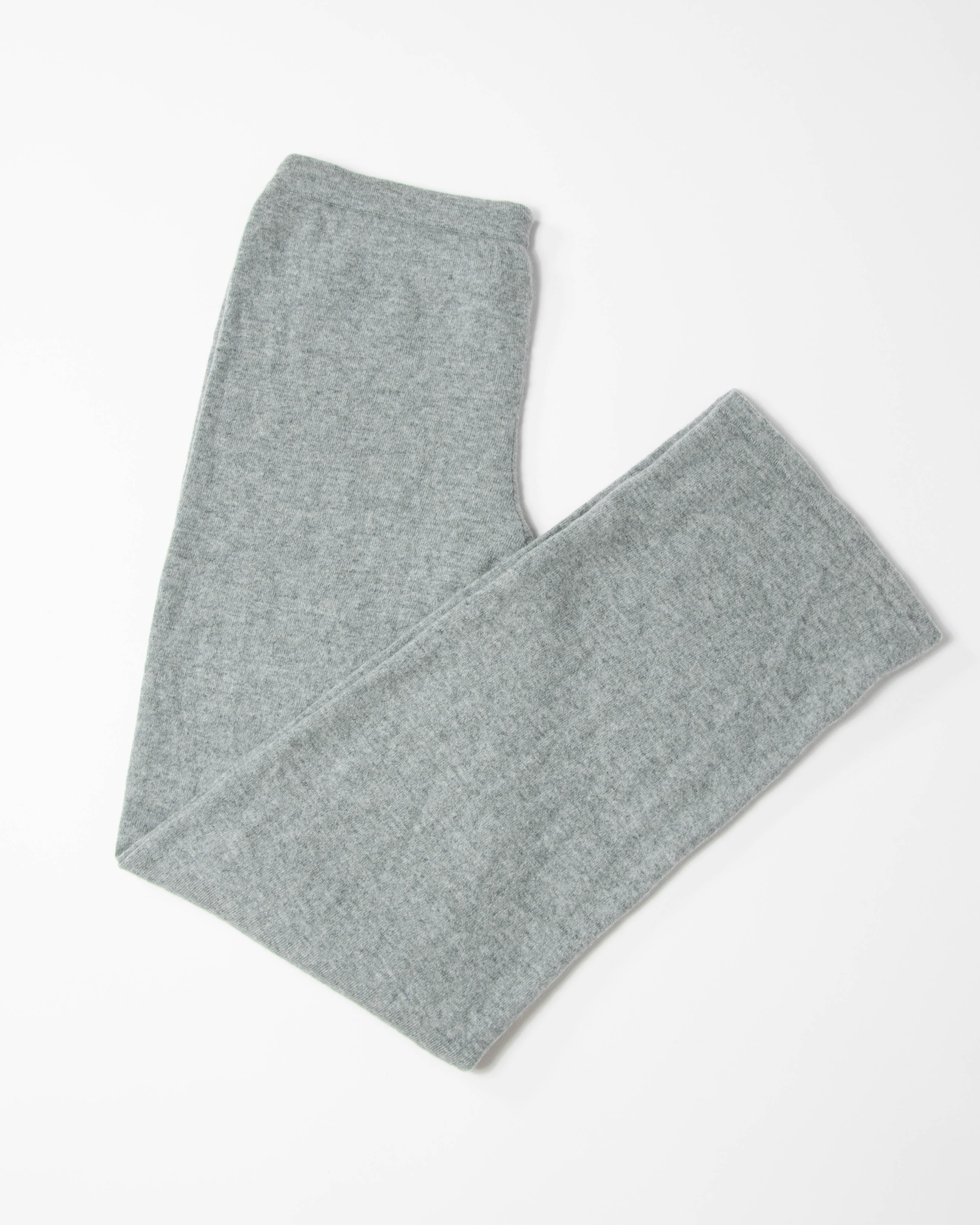 Szare kaszmirowe spodnie z szeroką nogawką Gerts Oslo Cashmere