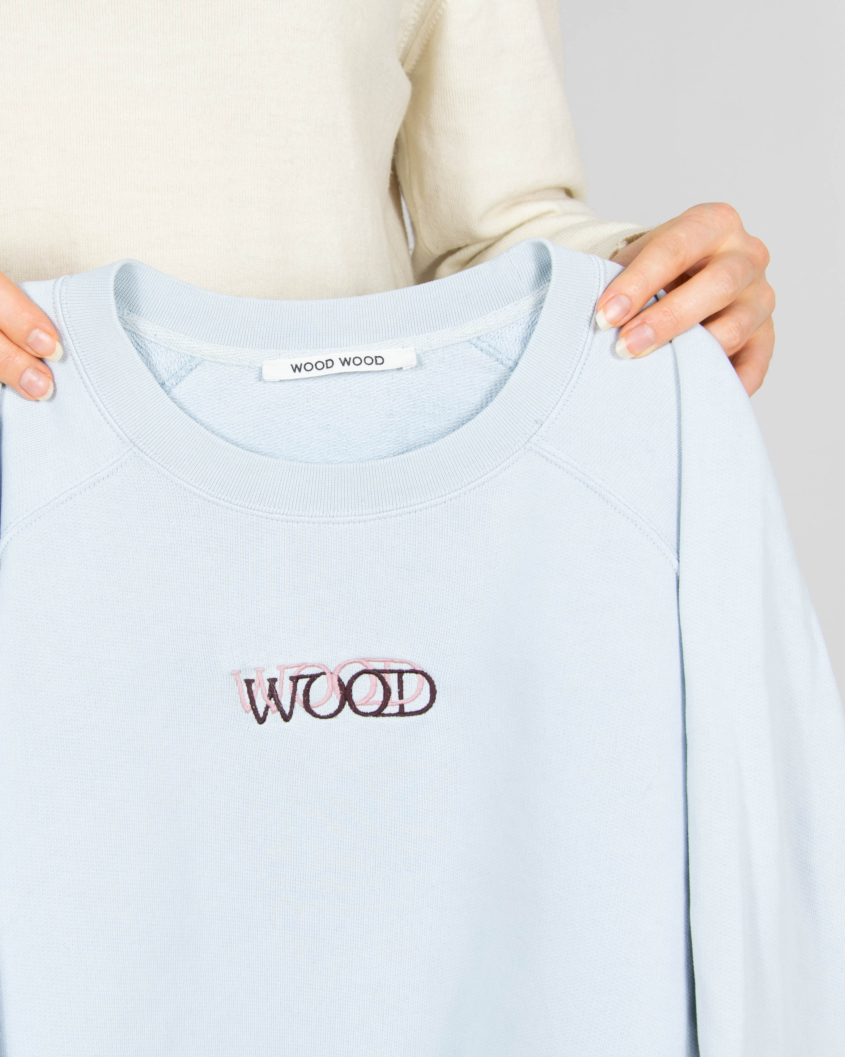 Błękitna bawełniana bluza Wood Wood - L