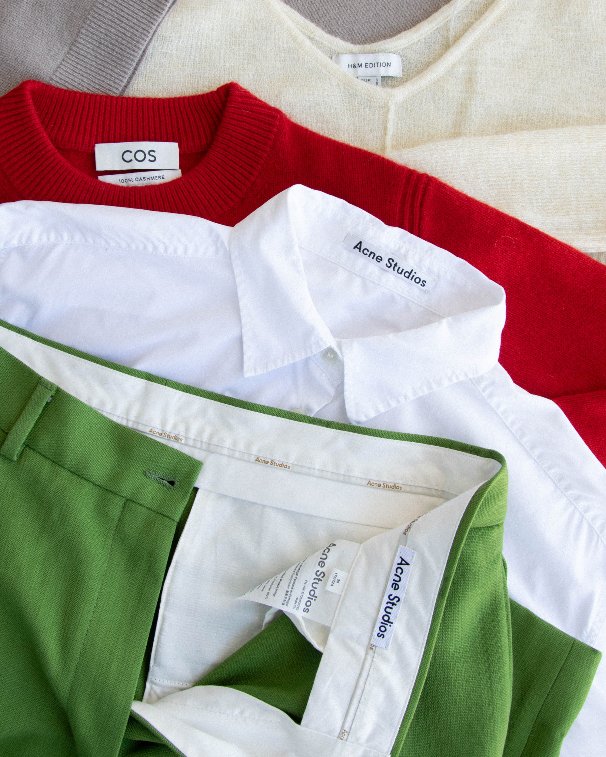 Zielone wełniane spodnie Acne Studios - M