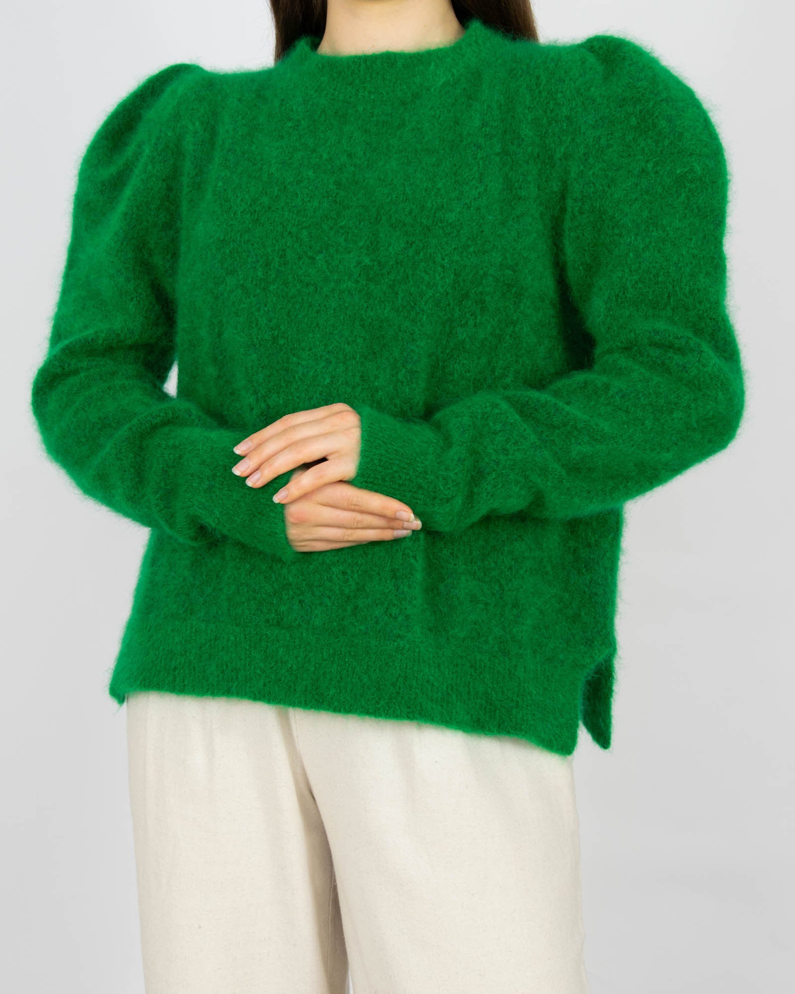 Zielony moherowy sweter MISSMAYA - XL