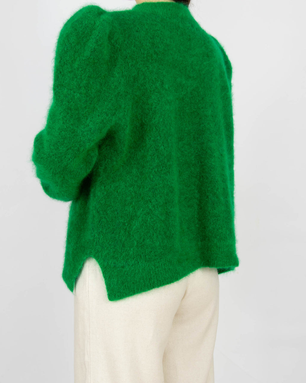 Zielony moherowy sweter MISSMAYA - XL