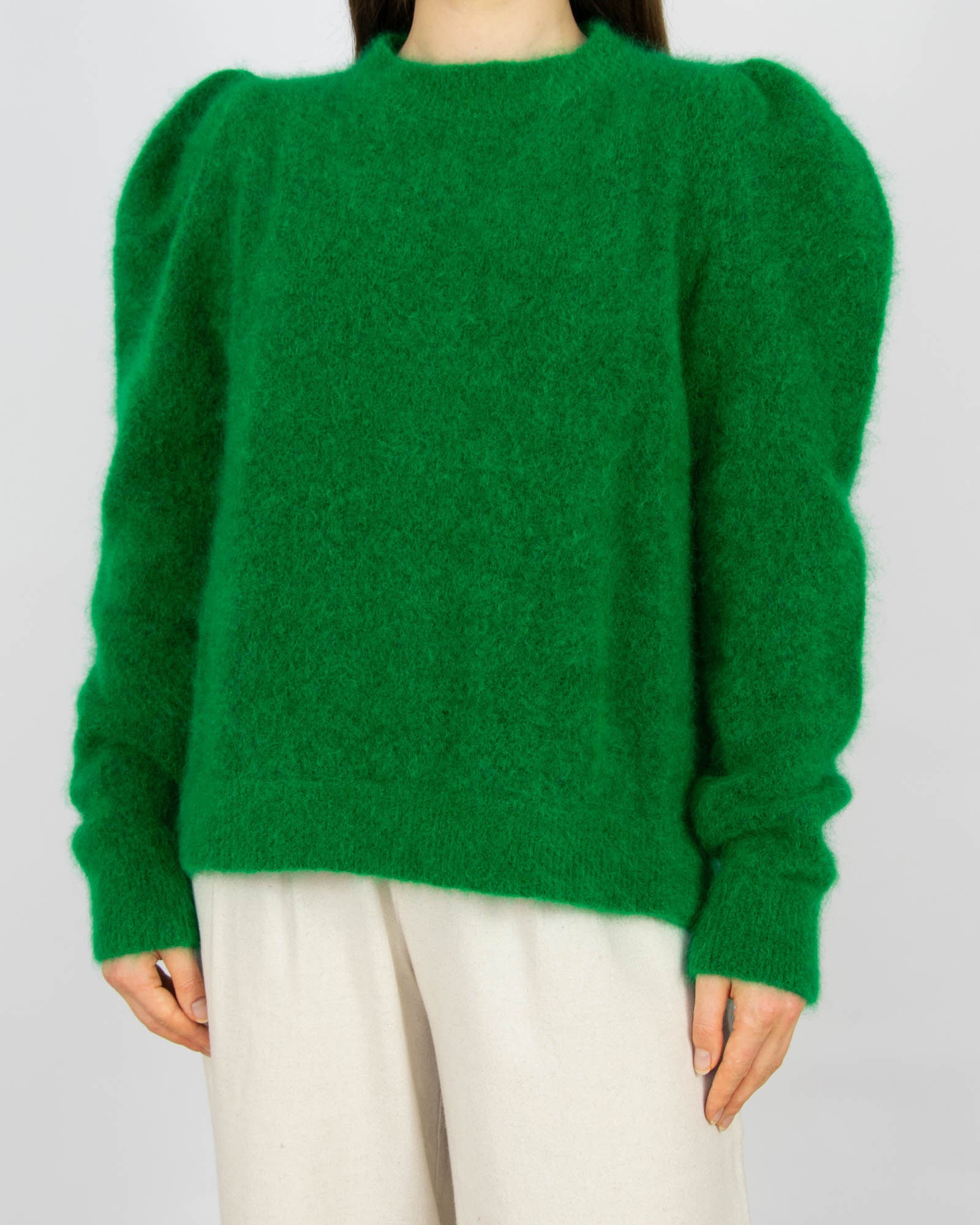 Zielony moherowy sweter MISSMAYA