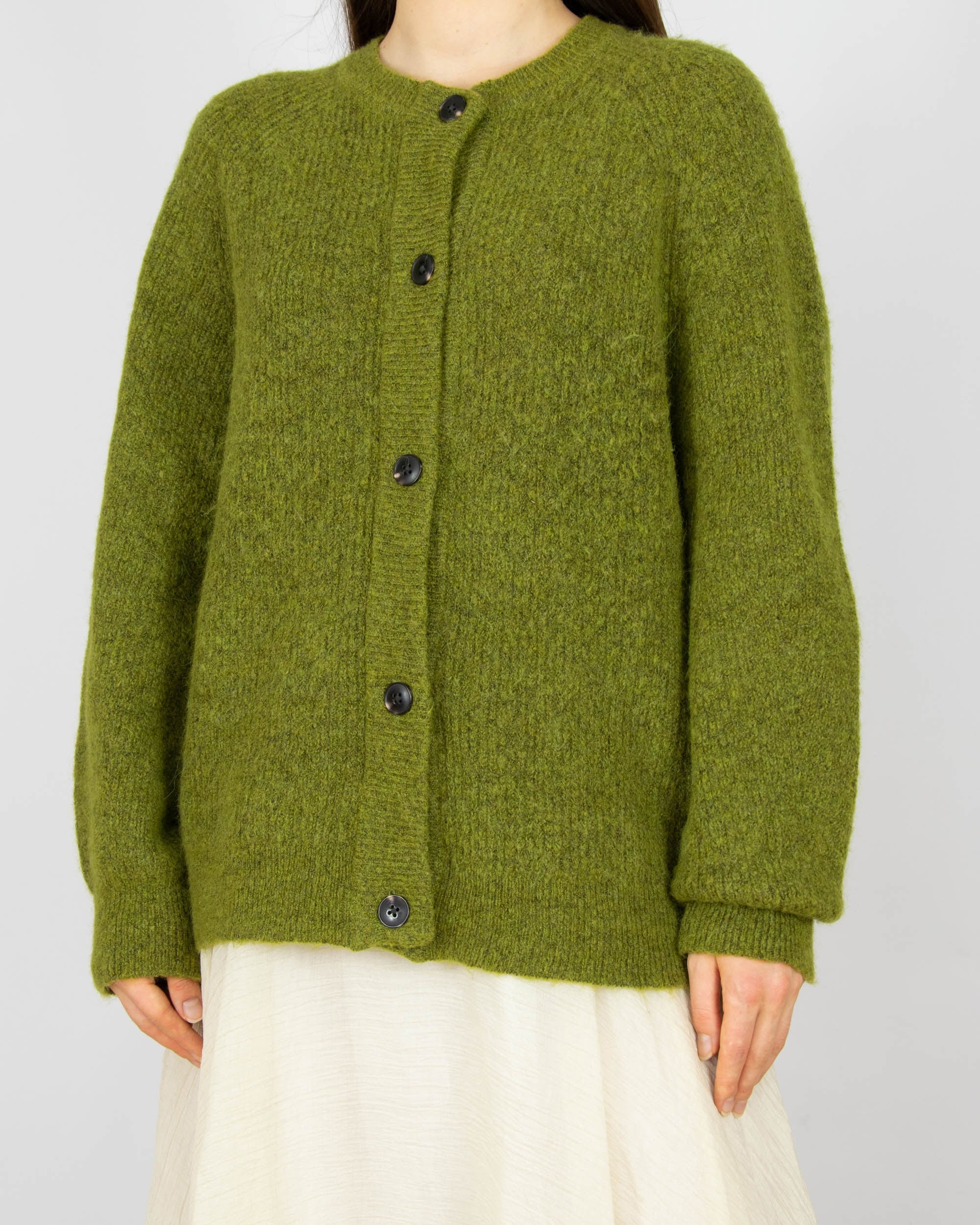 Zielony (wełna + alpaka) kardigan Selected Femme