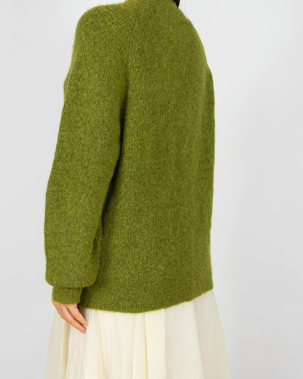 Zielony (wełna + alpaka) kardigan Selected Femme - L