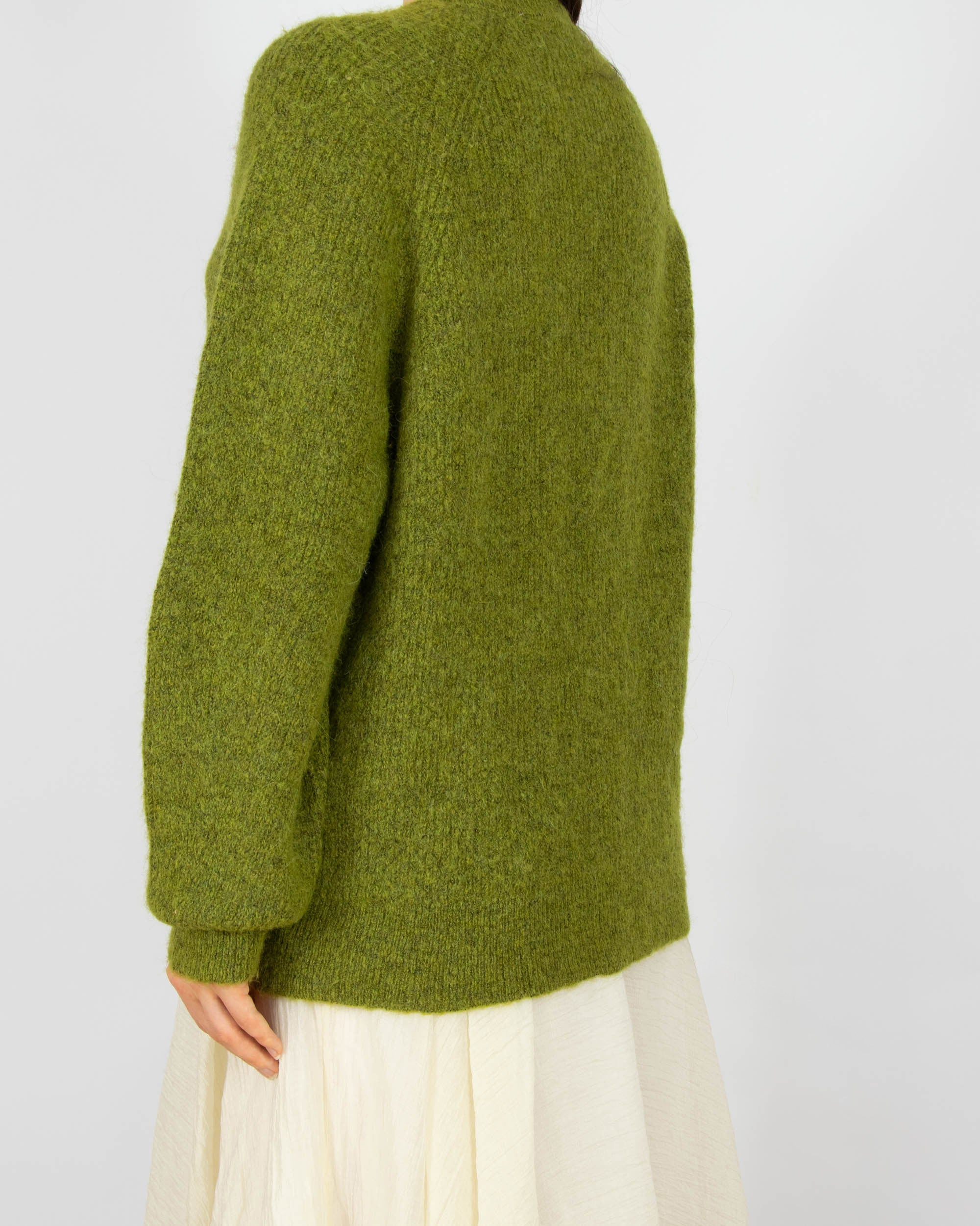 Zielony (wełna + alpaka) kardigan Selected Femme - L