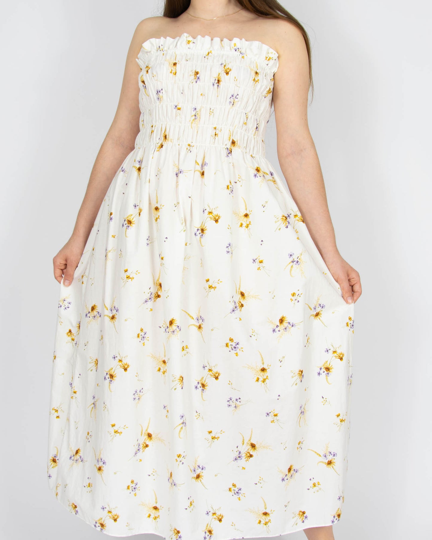 Bawełniana sukienka w polne kwiaty H&M - M