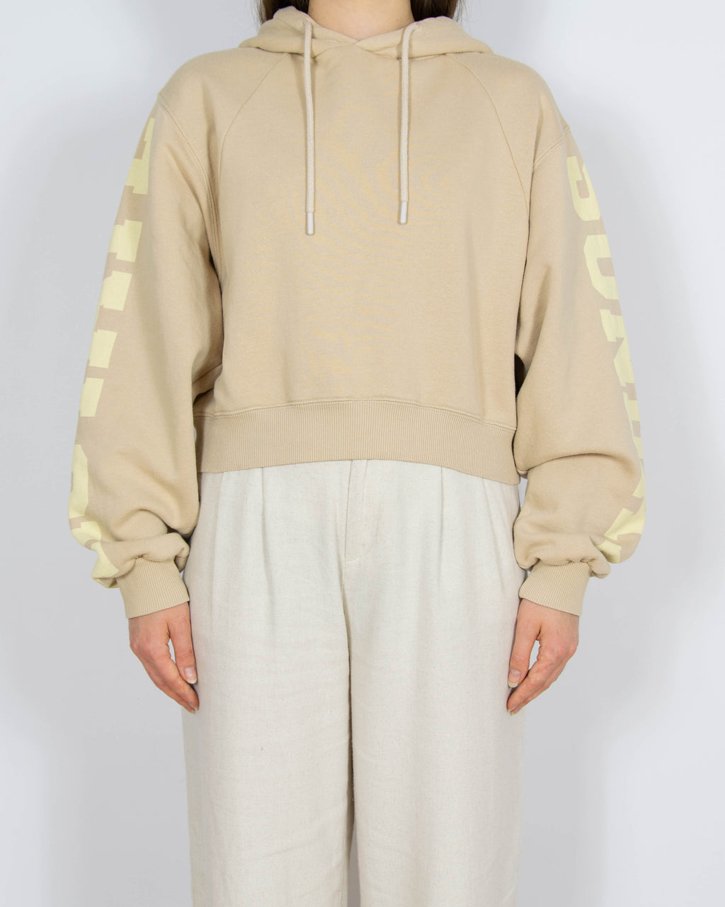 Beżowa bawełniana (organic) bluza ROTATE Birger Christensen