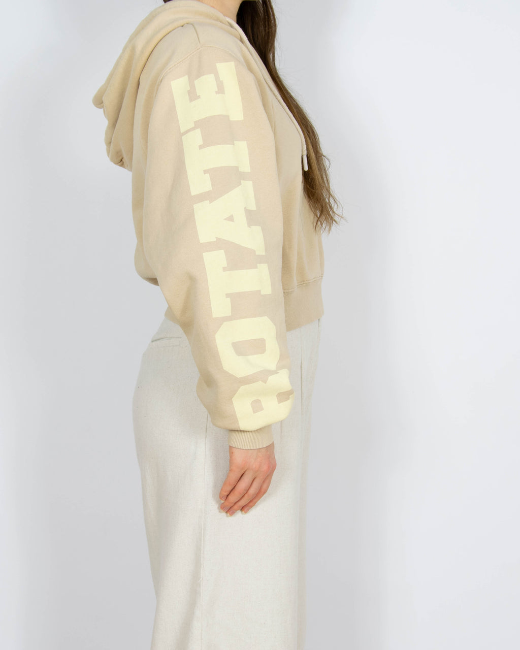 Beżowa bawełniana (organic) bluza ROTATE Birger Christensen - M