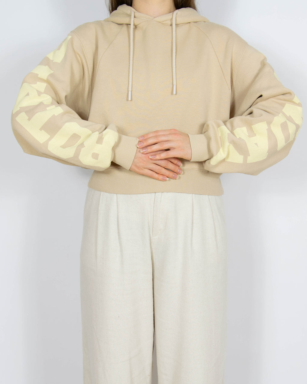Beżowa bawełniana (organic) bluza ROTATE Birger Christensen - M