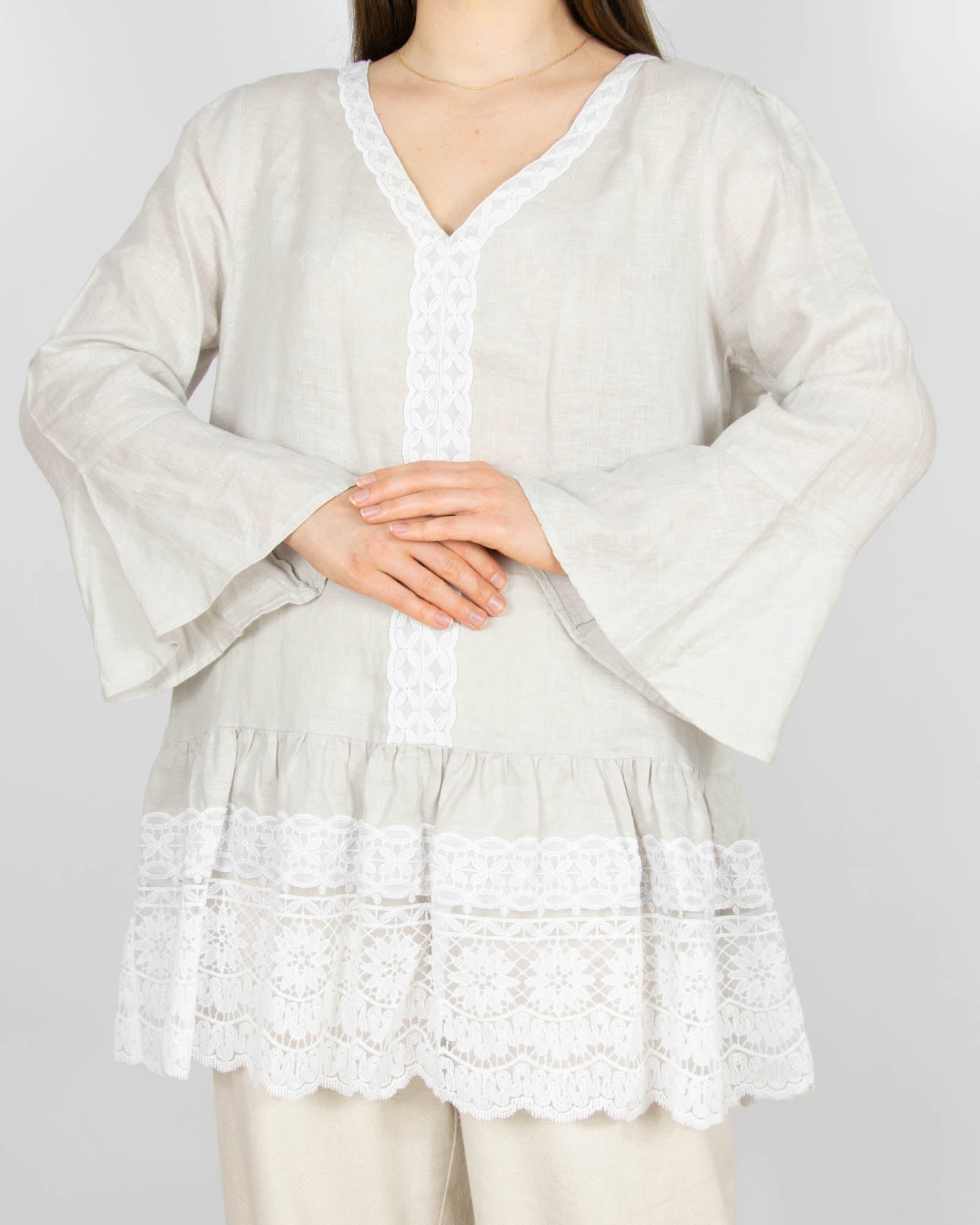 Beżowa lniana bluzka Joseph Janard - XL