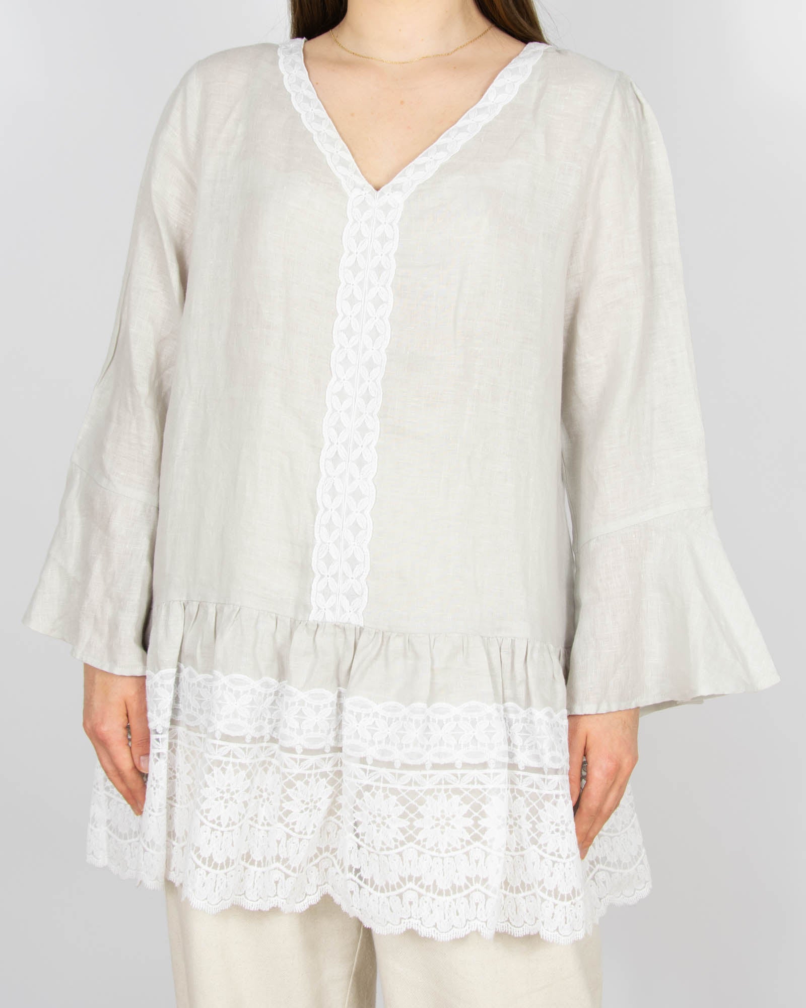 Beżowa lniana bluzka Joseph Janard - XL