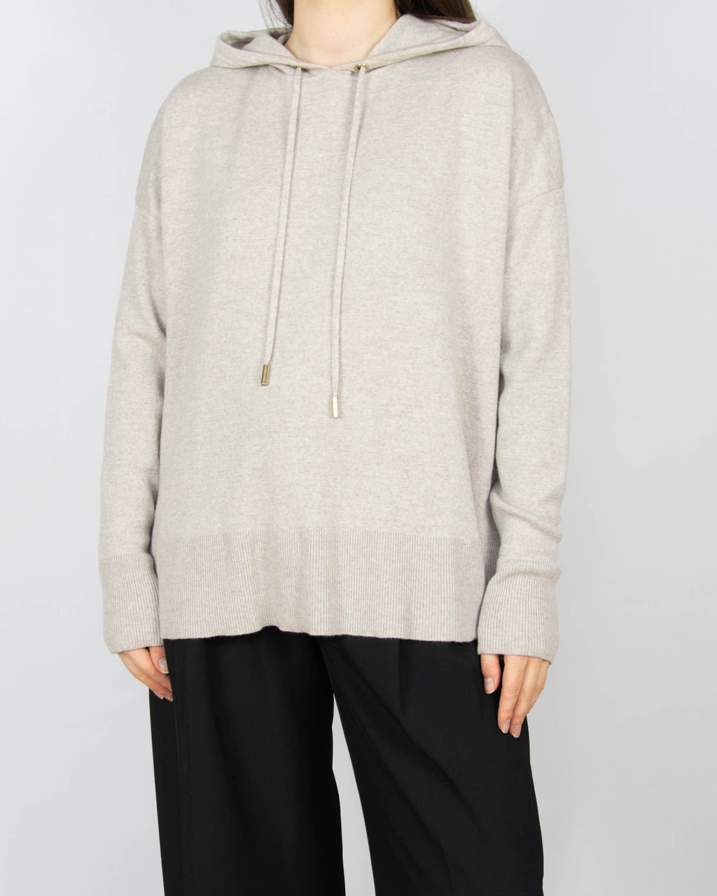 Beżowa (merino) bluza z kapturem marki premium Ella & Il