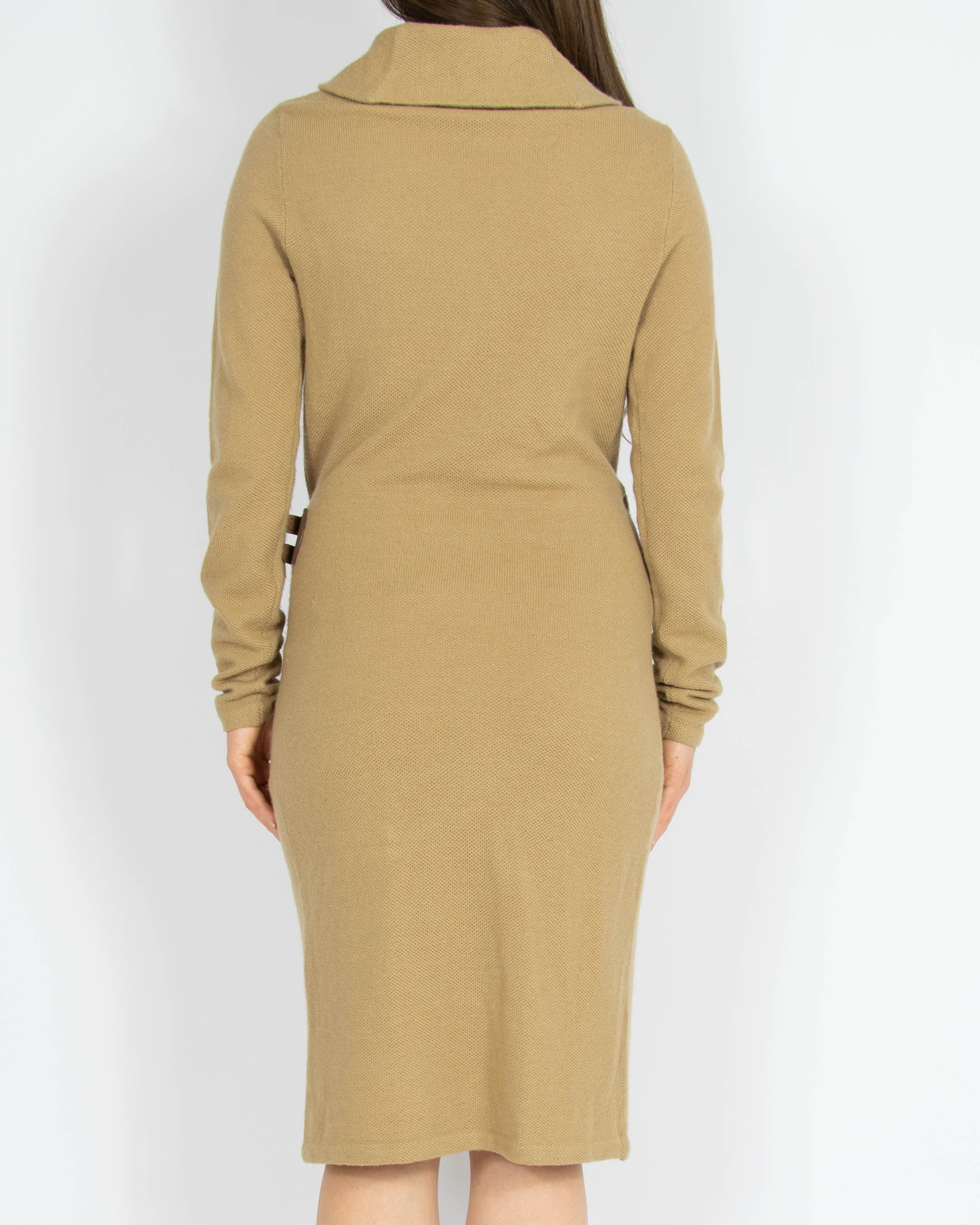 Beżowa wełniana (merino) sukienka Ralph Lauren - S