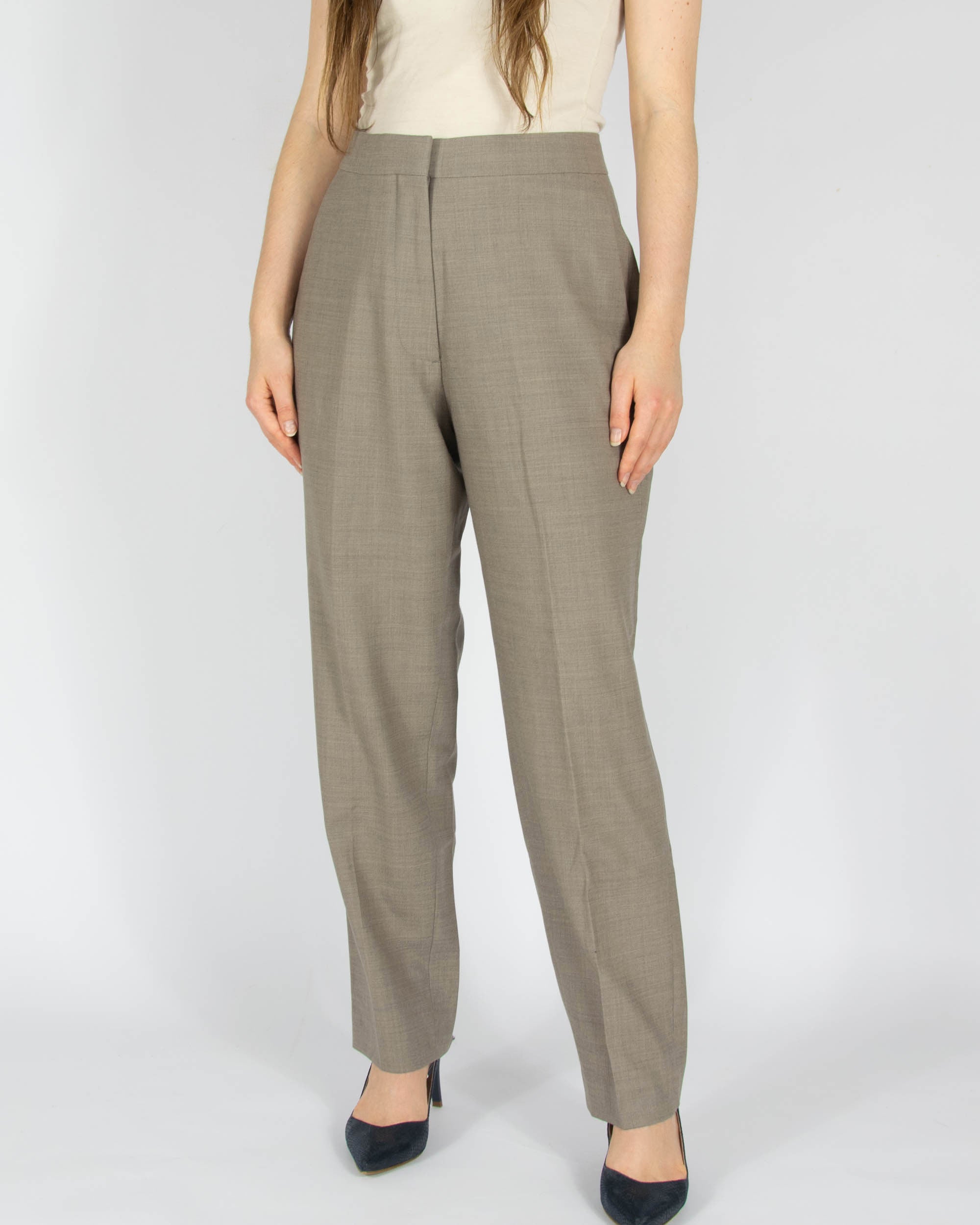 Beżowe wełniane spodnie ONE AND OTHER - M