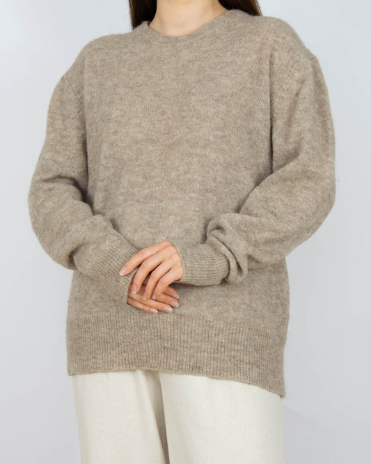 Beżowy wełniany (baby alpaka + merino) Arnie Says - XL
