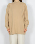 Beżowy kaszmirowy sweter - M/L