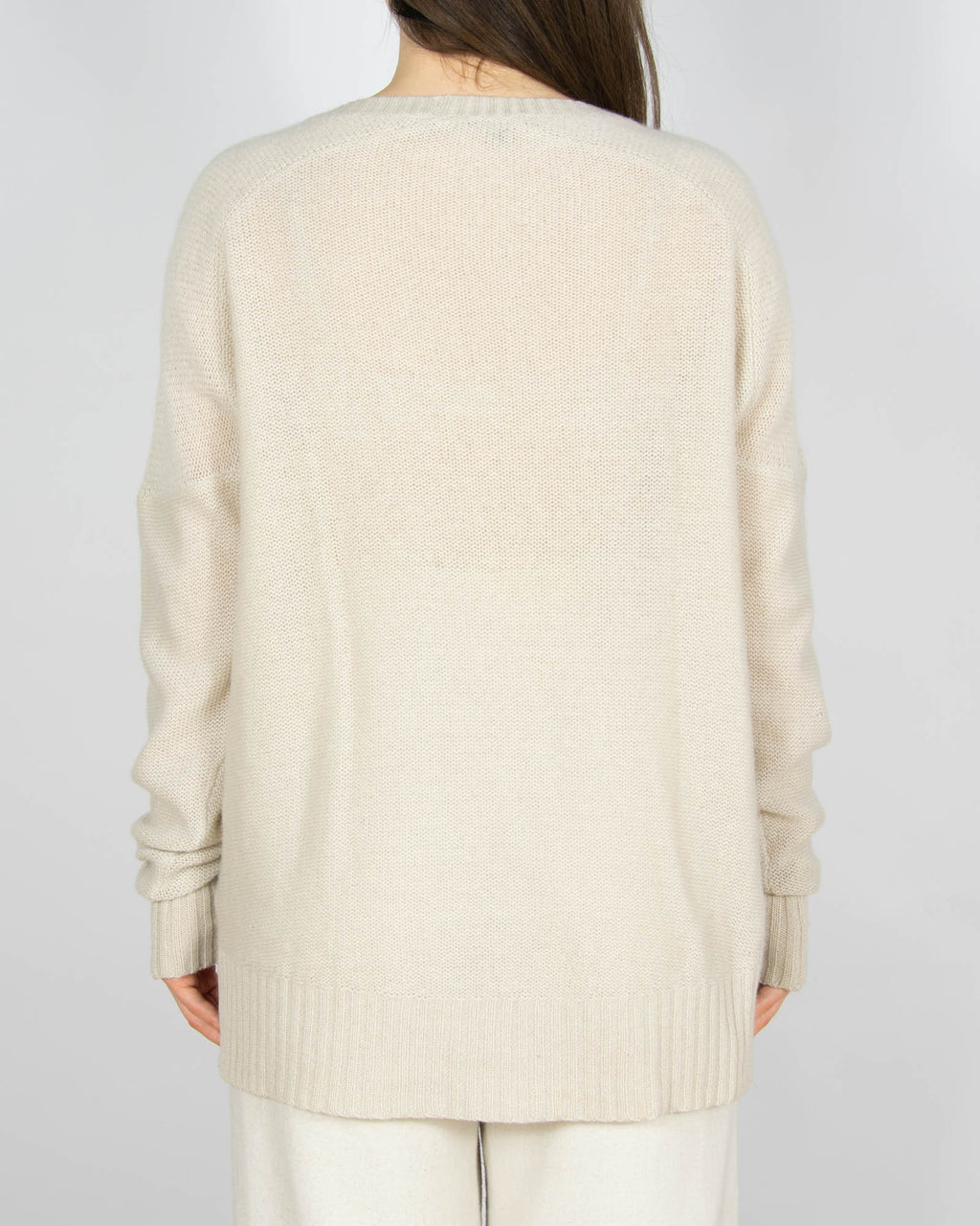 Beżowy kaszmirowy sweter 360 CASHMERE - M