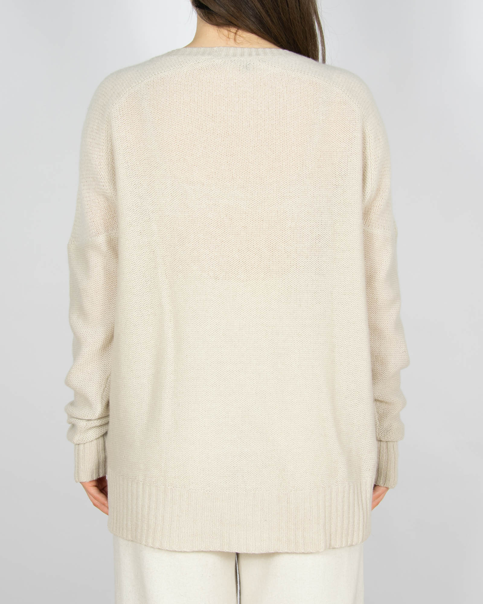 Beżowy kaszmirowy sweter 360 CASHMERE - M