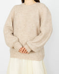 Beżowy (moher + wełna) sweter DONNA