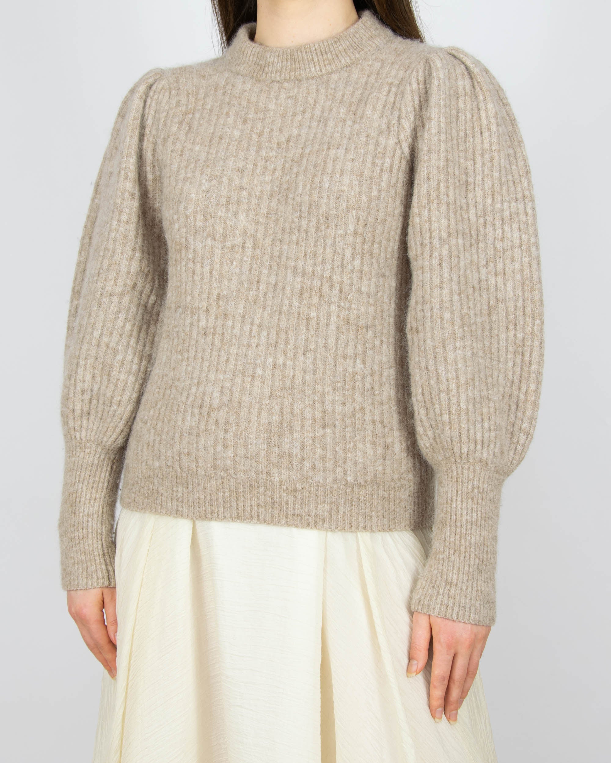 Beżowy (wełna + alpaka) sweter NOTES DU NORD