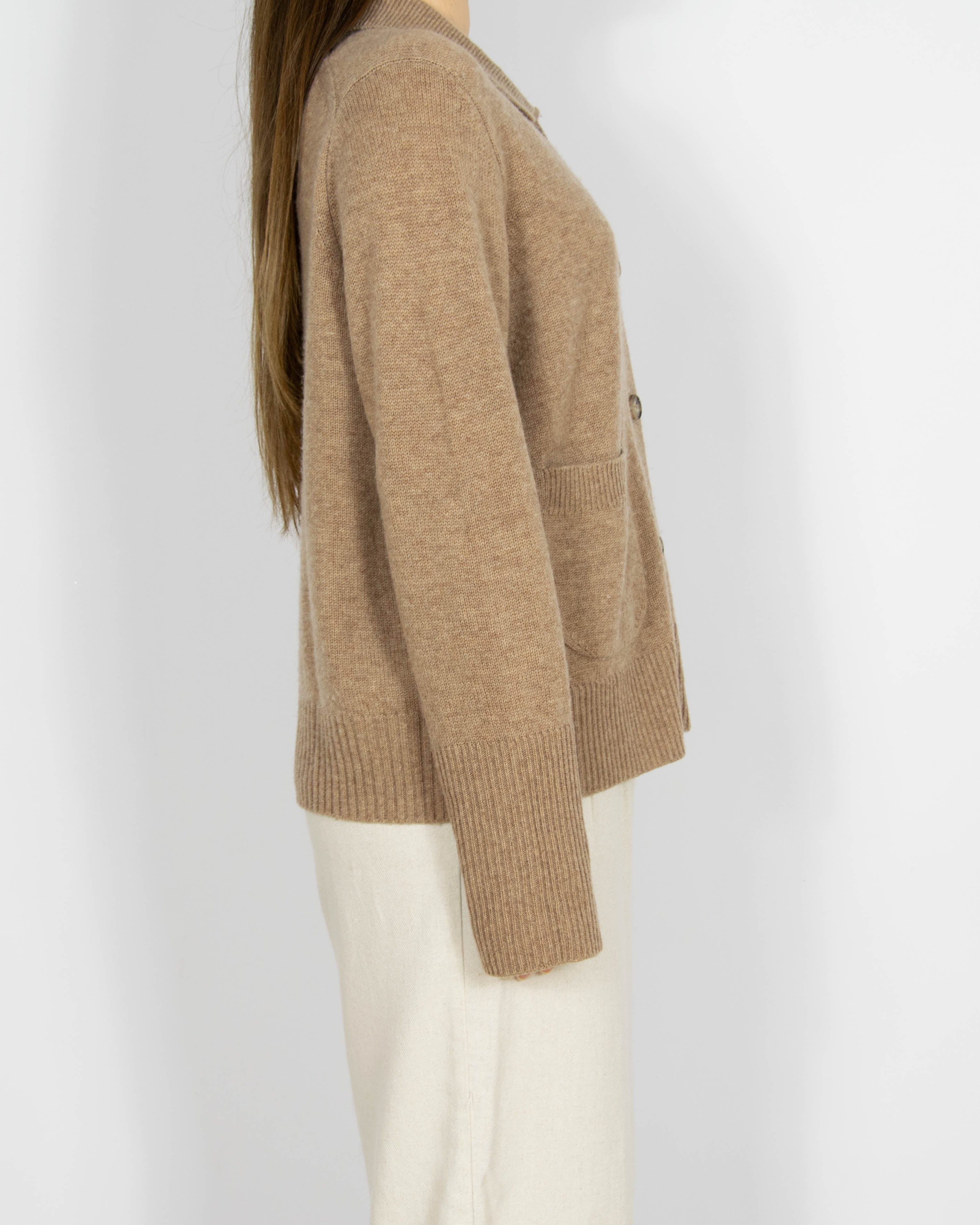 Beżowy wełniany kardigan z kaszmirem Autograph - M/L