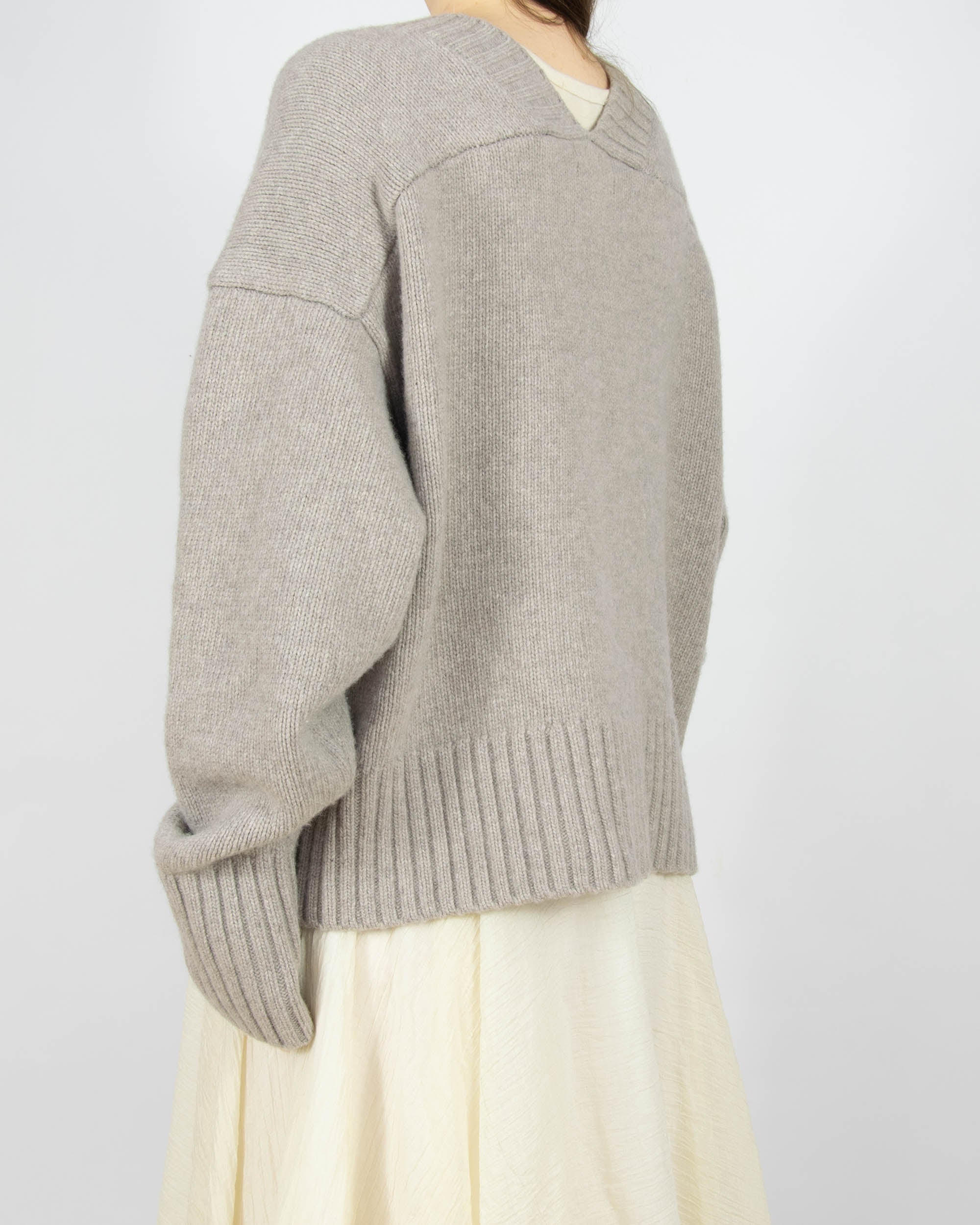 Beżowy (wełna + kaszmir) kardigan H&M Premium - L