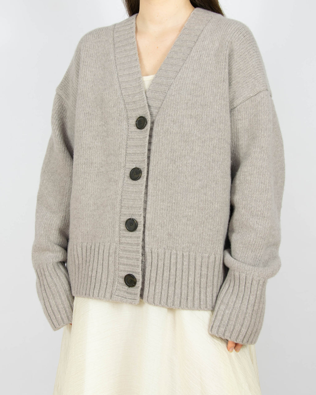 Beżowy (wełna + kaszmir) kardigan H&M Premium