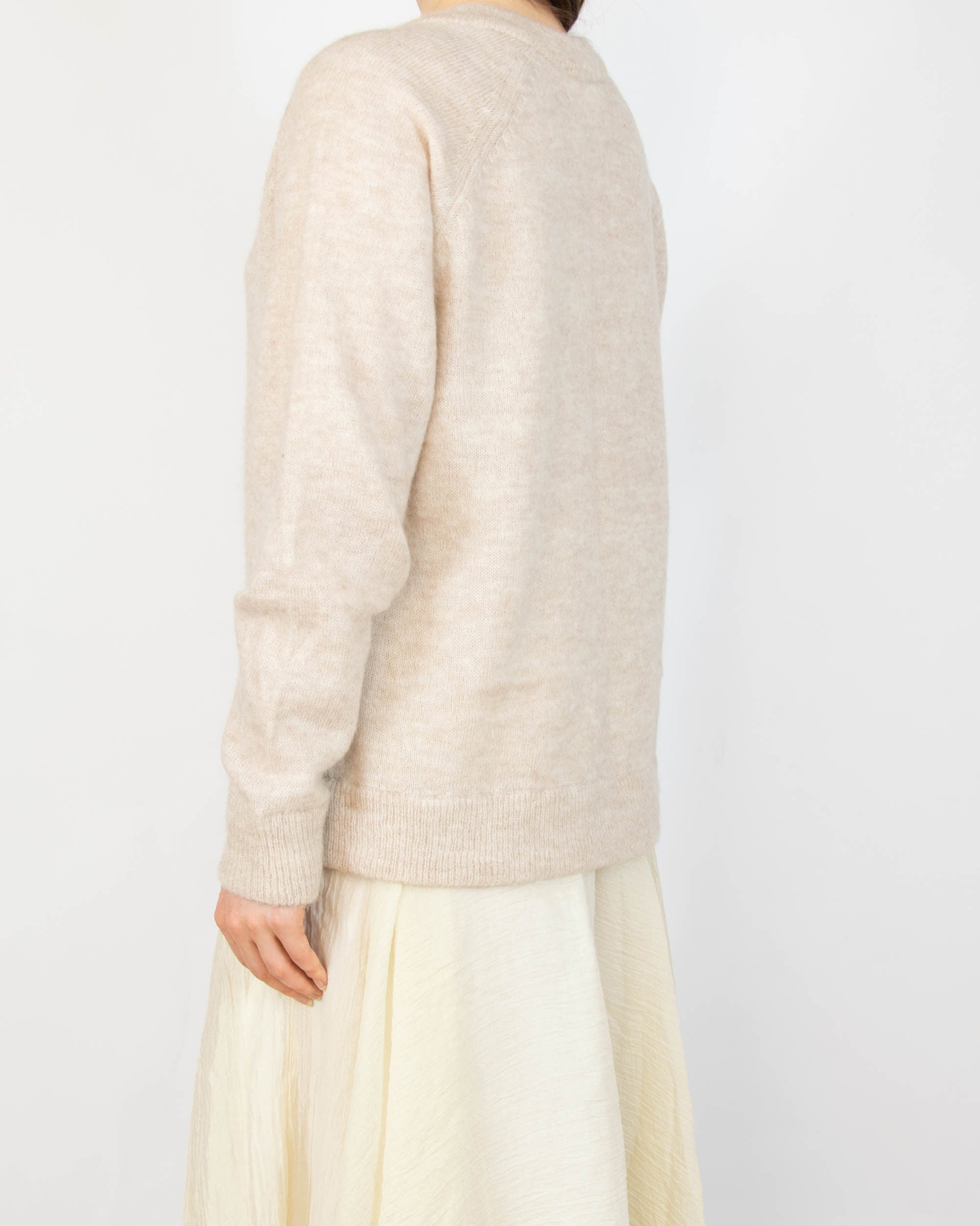 Kremowy (wełna + moher) sweter Selected Femme - S