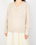 Kremowy (wełna + moher) sweter Selected Femme