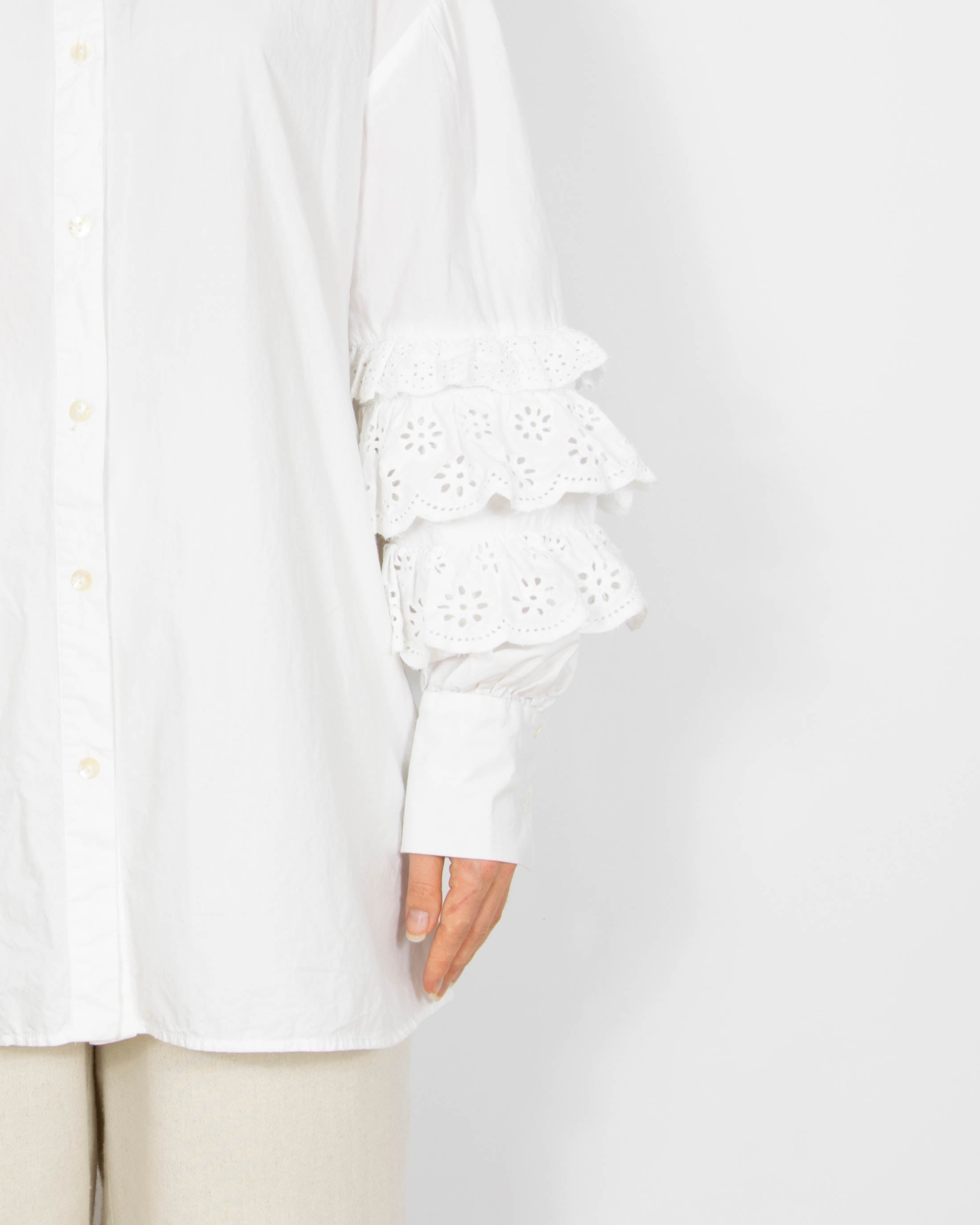 Biała bawełniana koszula Zara - S/M