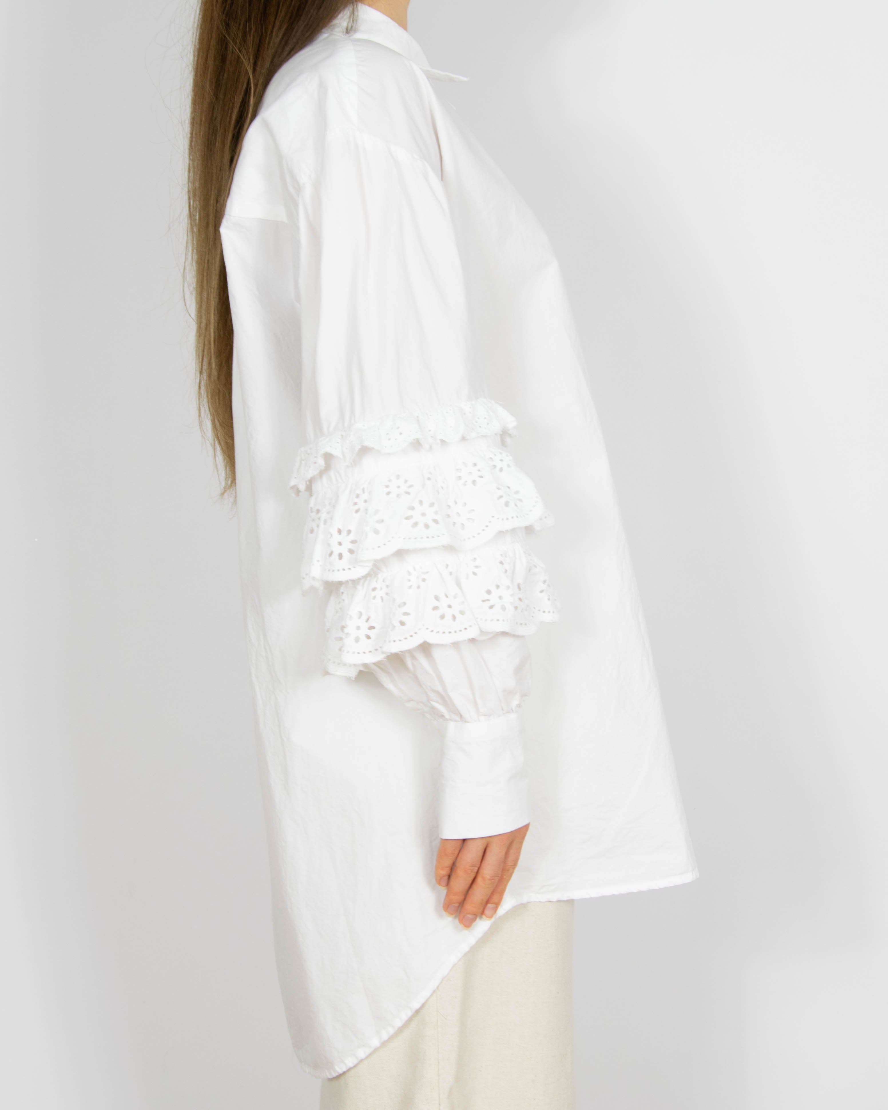 Biała bawełniana koszula Zara - S/M