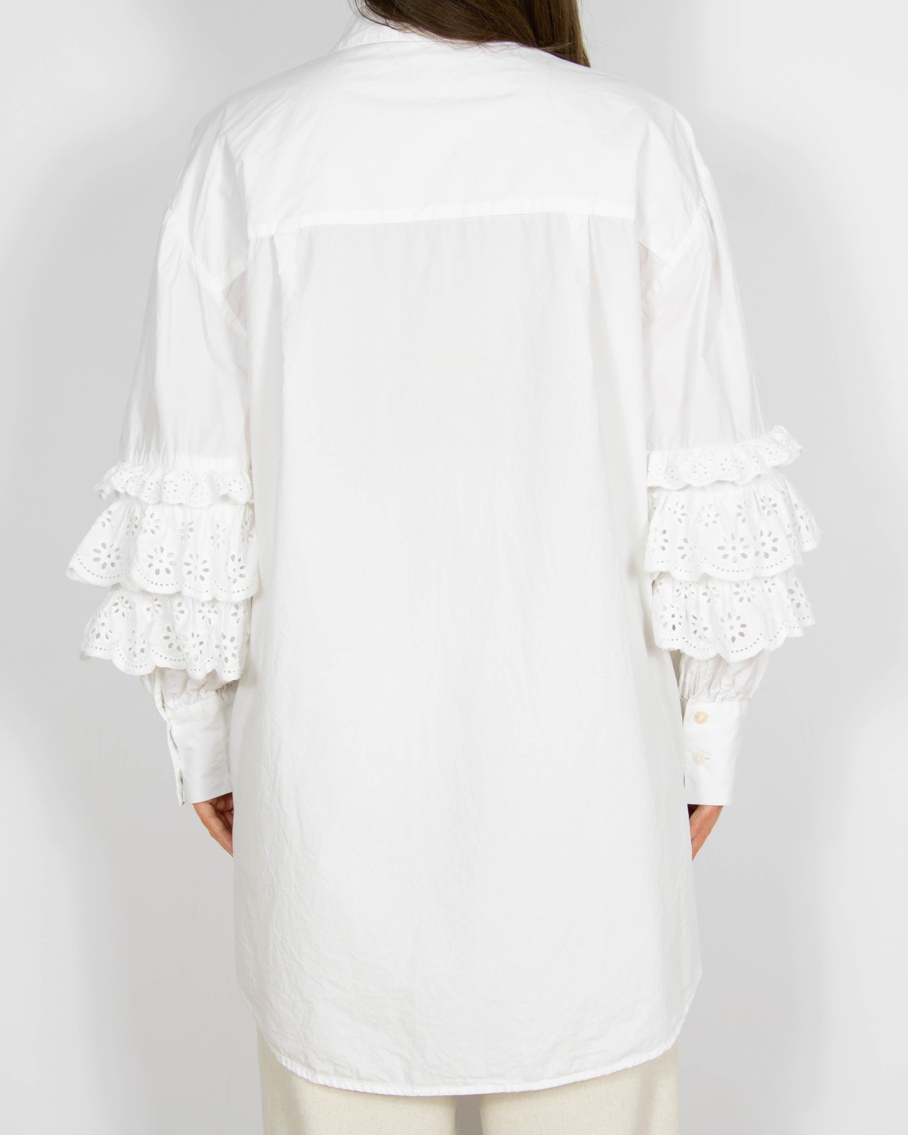 Biała bawełniana koszula Zara - S/M