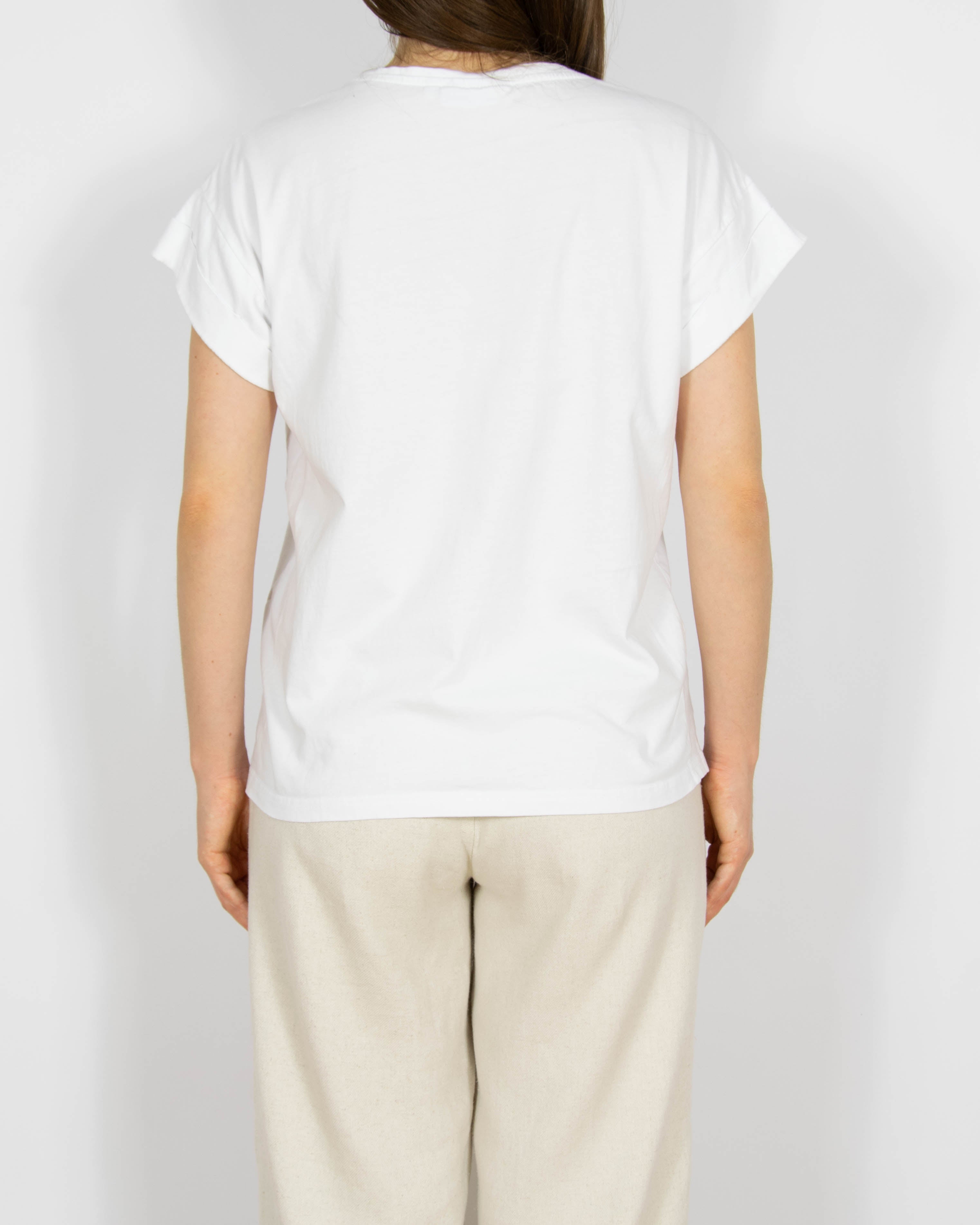 Biały bawełniany (organic) T-shirt MSCH Copenhagen - M