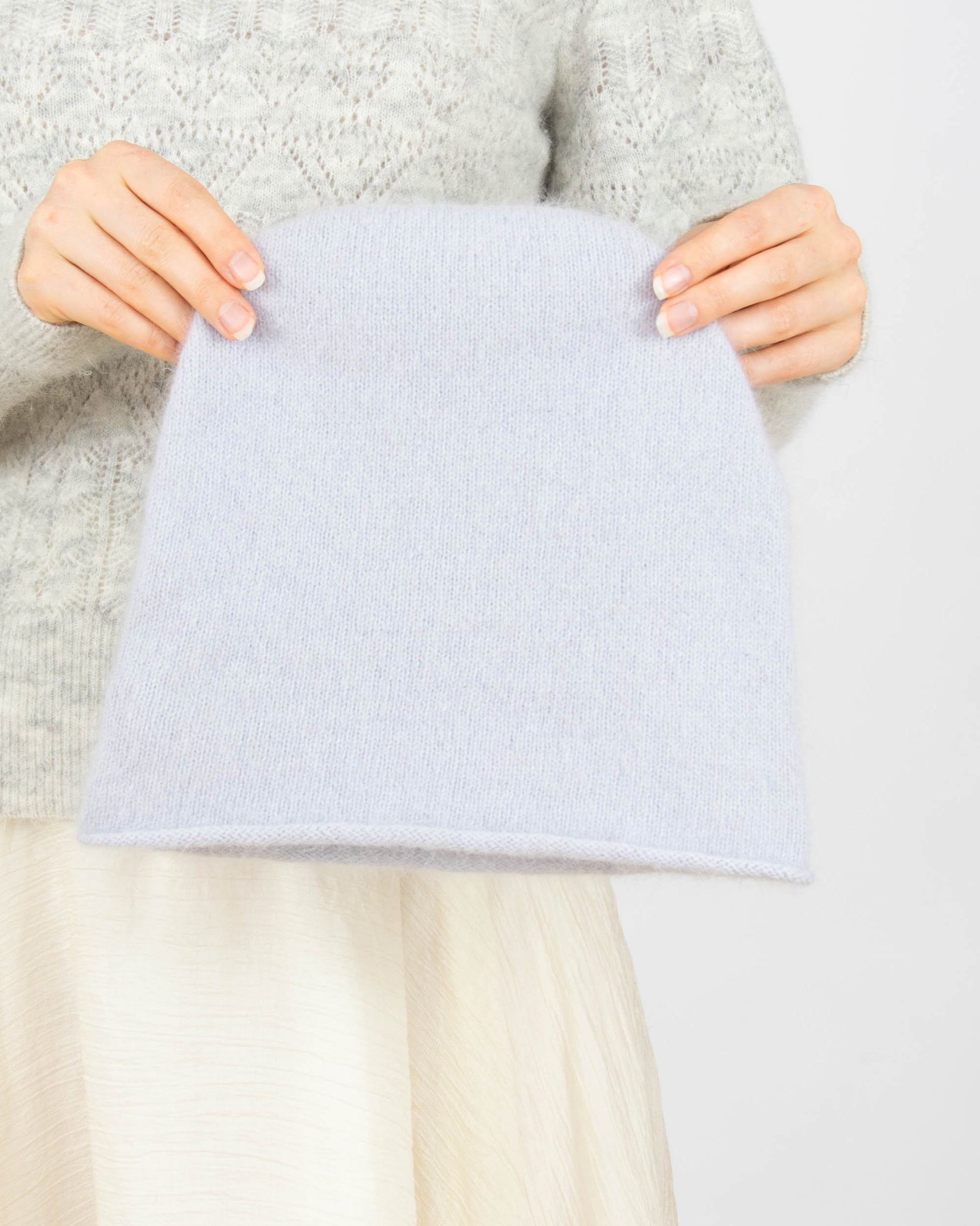 Błękitna (angora) czapka byTiMo - one size